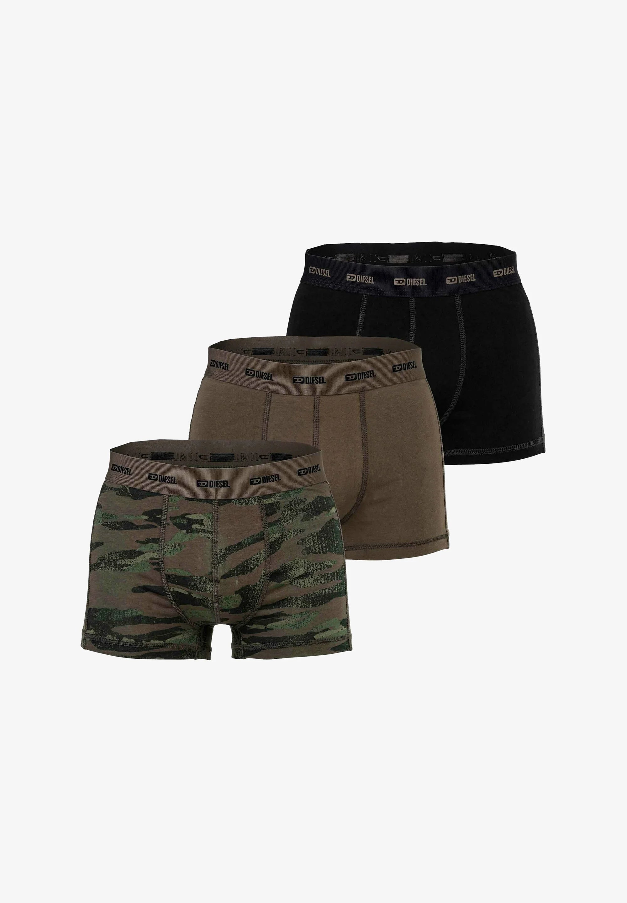 Diesel Damien UTLT 3 Pack Trunks – Black, Brown, Green