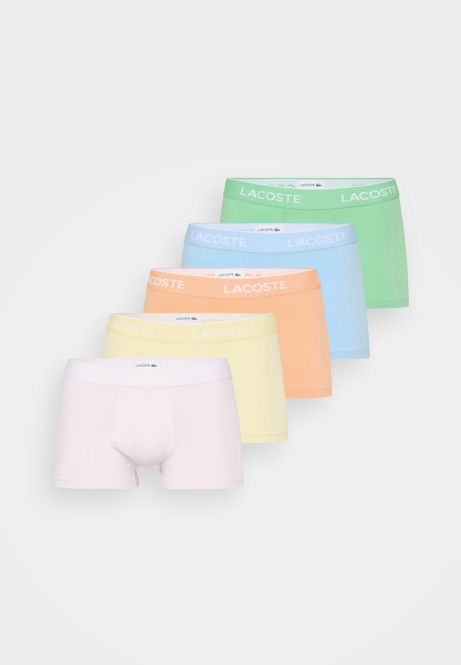 Lacoste Bielizna Trunk 5 szt. Elastycznych spodenek – przegląd, żółty liamonowy, pomarańczowy koralowy, flaming