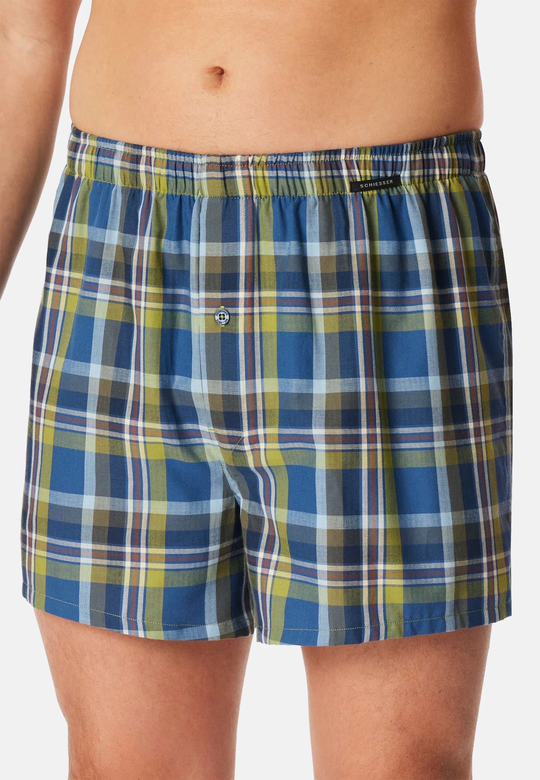 Schiesser Classic Cotton Boxershorts 2er-Pack – Grau Melange, Sortiert