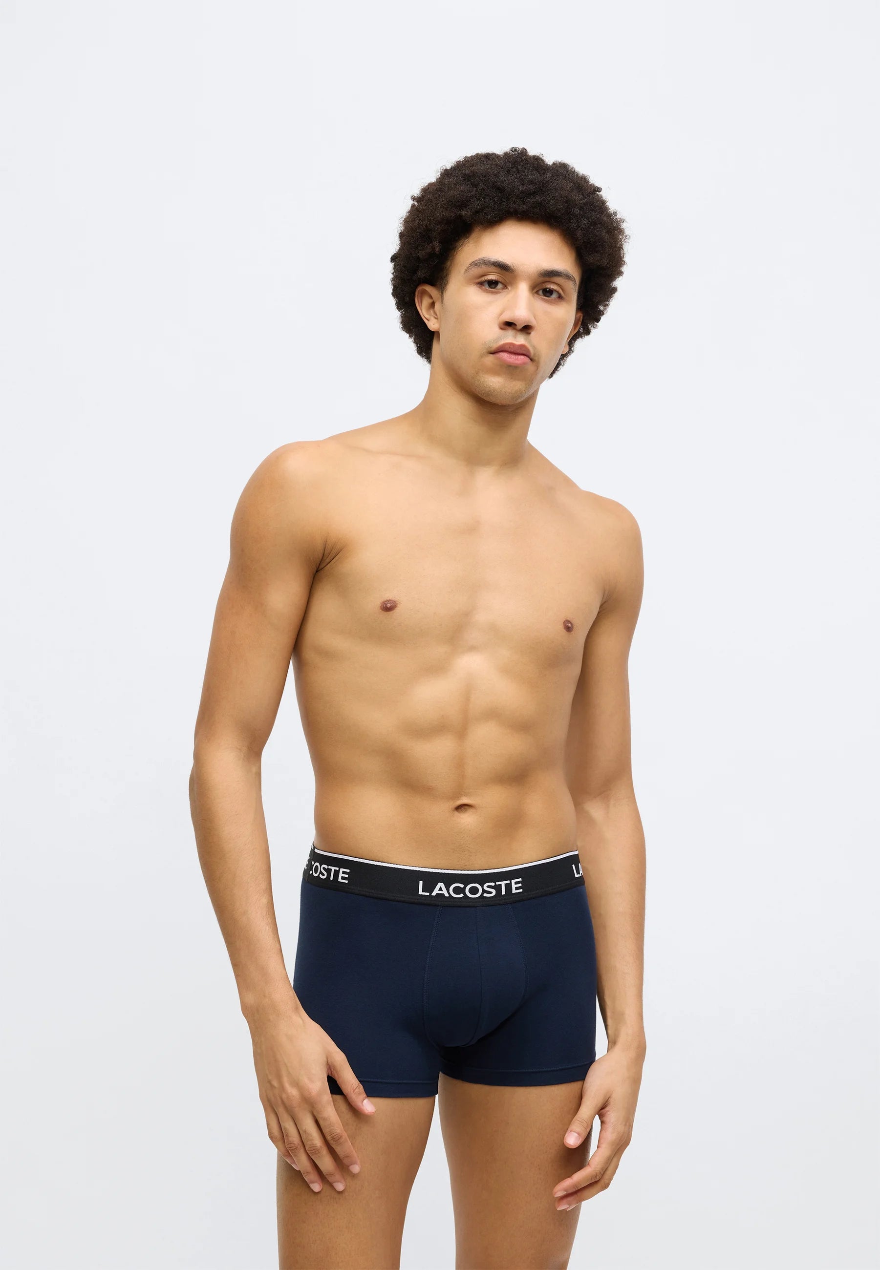 Lacoste Court 3 Pack Stretch Trunks – zelená, tmavě modrá, světle modrá