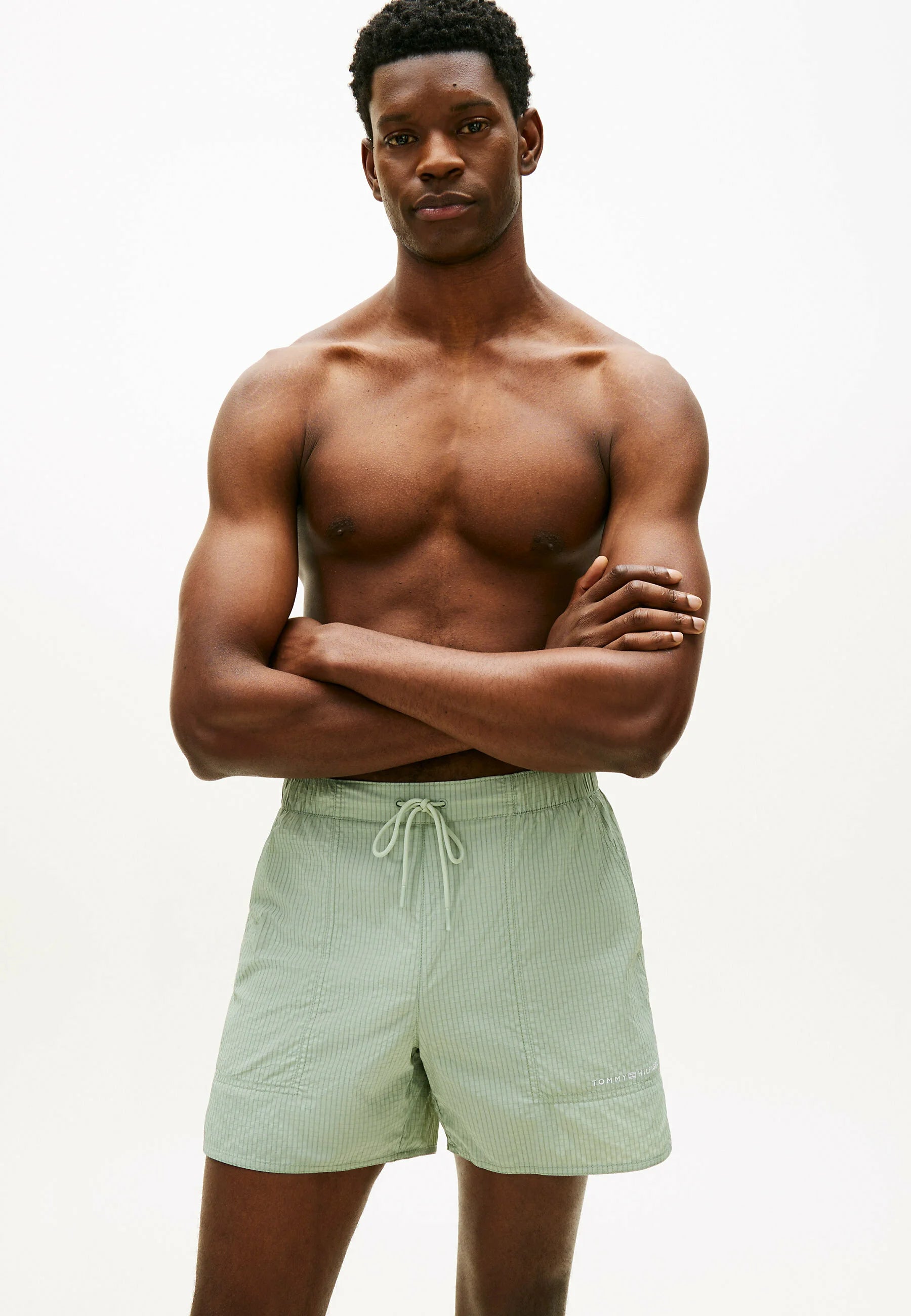 Tommy Hilfiger Ripstop Swim Shorts – Minty Grey