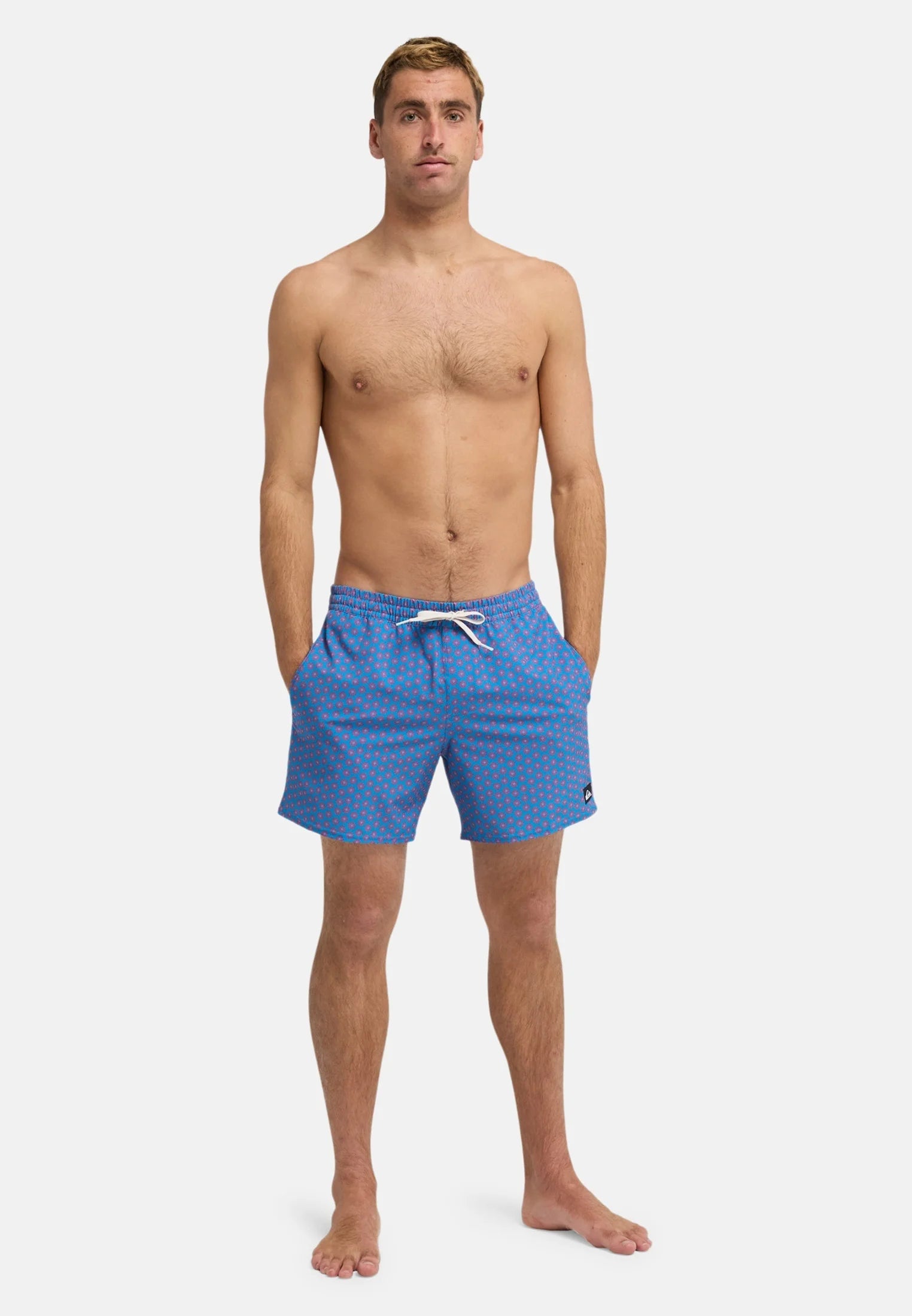 Quiksilver Printed Volley 16 Swim Shorts – White Print
