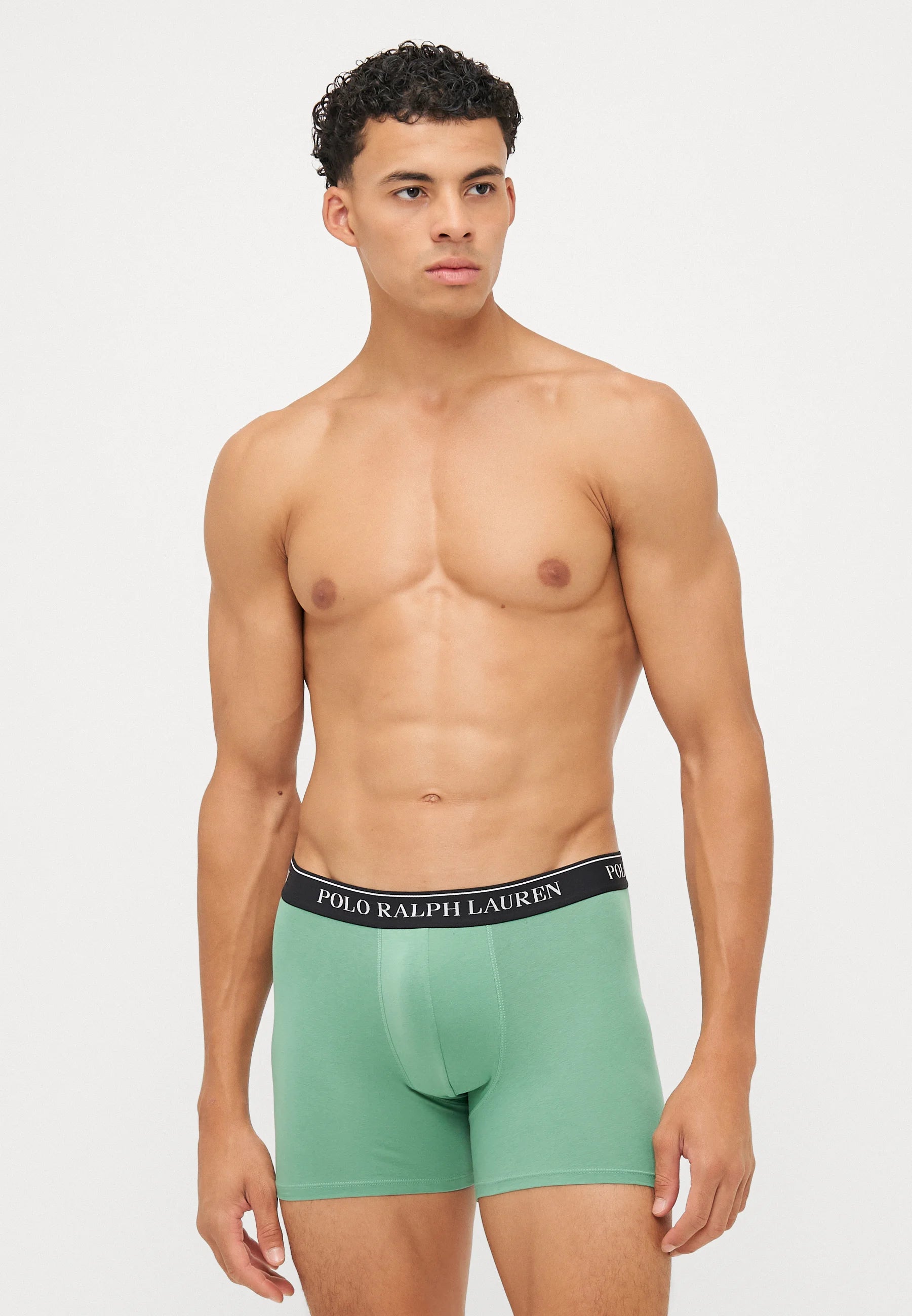 Polo Ralph Lauren Boxer en coton stretch – Lot de 3 – Orange, Vert, Noir
