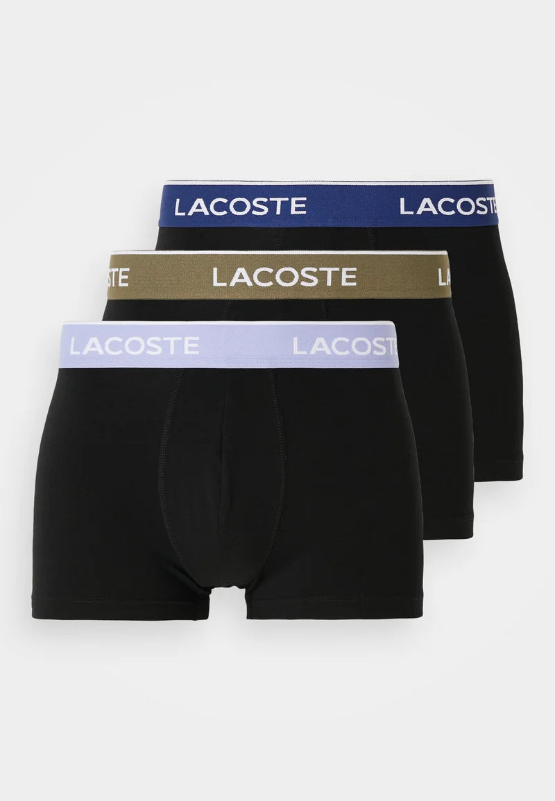 Lacoste Court Classic Stretch Trunks 3 Pack – černá, Delphinium, Olive, Methylen