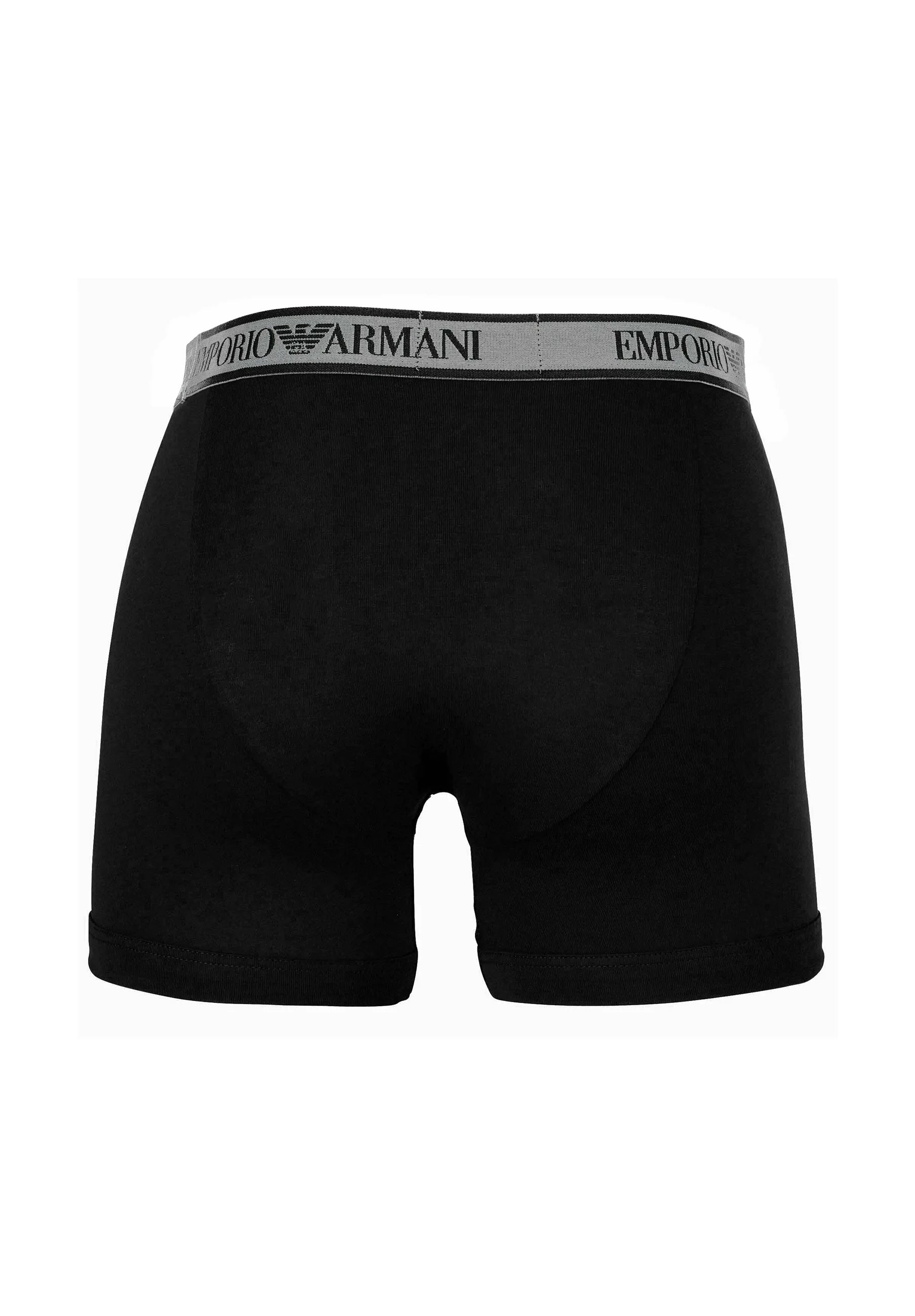 Emporio Armani CORE Logoband Stretch 3 Pack Boxer Briefs – Black