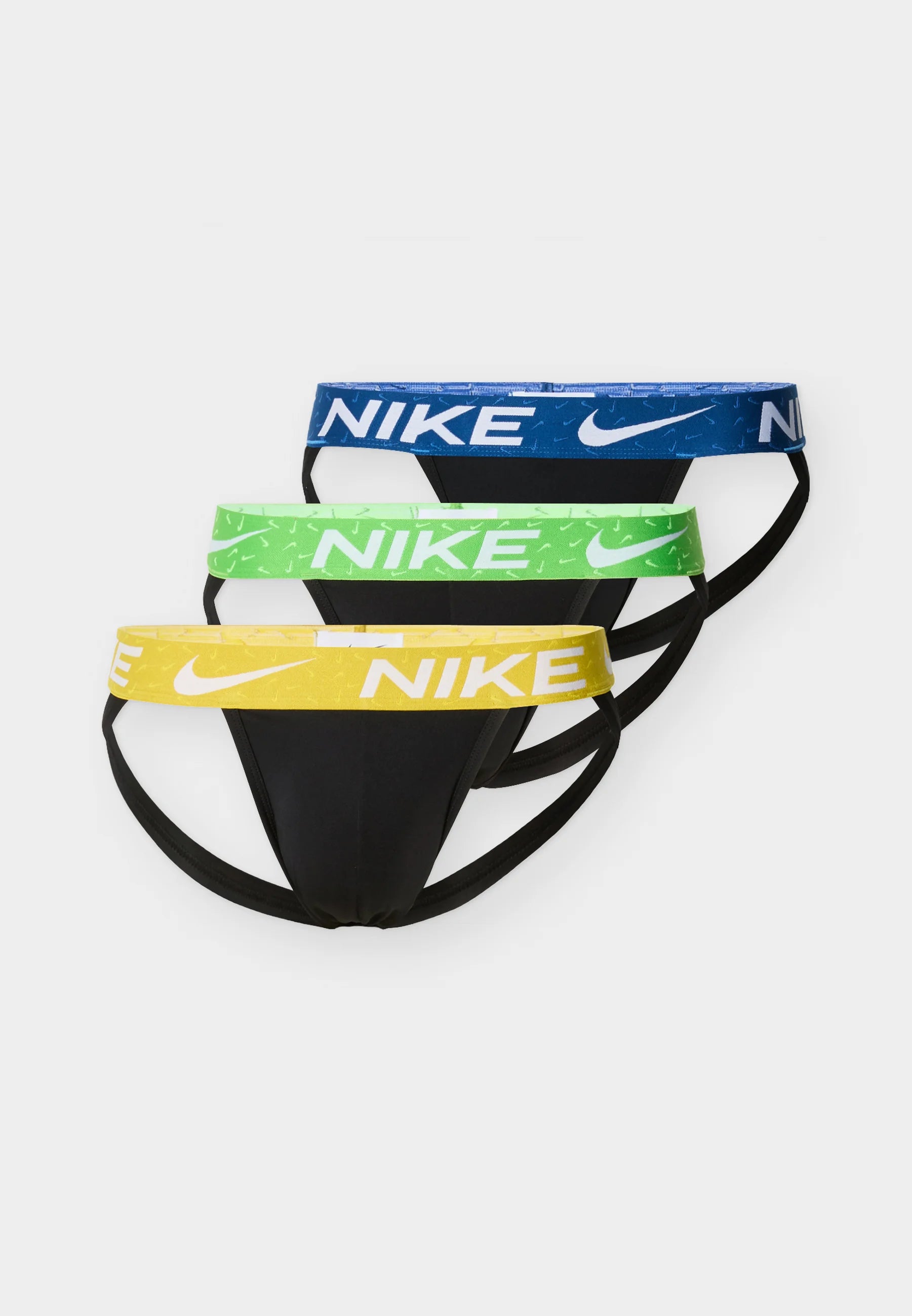 Spodní prádlo Nike Jock Strap 3 Pack – zelená, žlutá, modrá