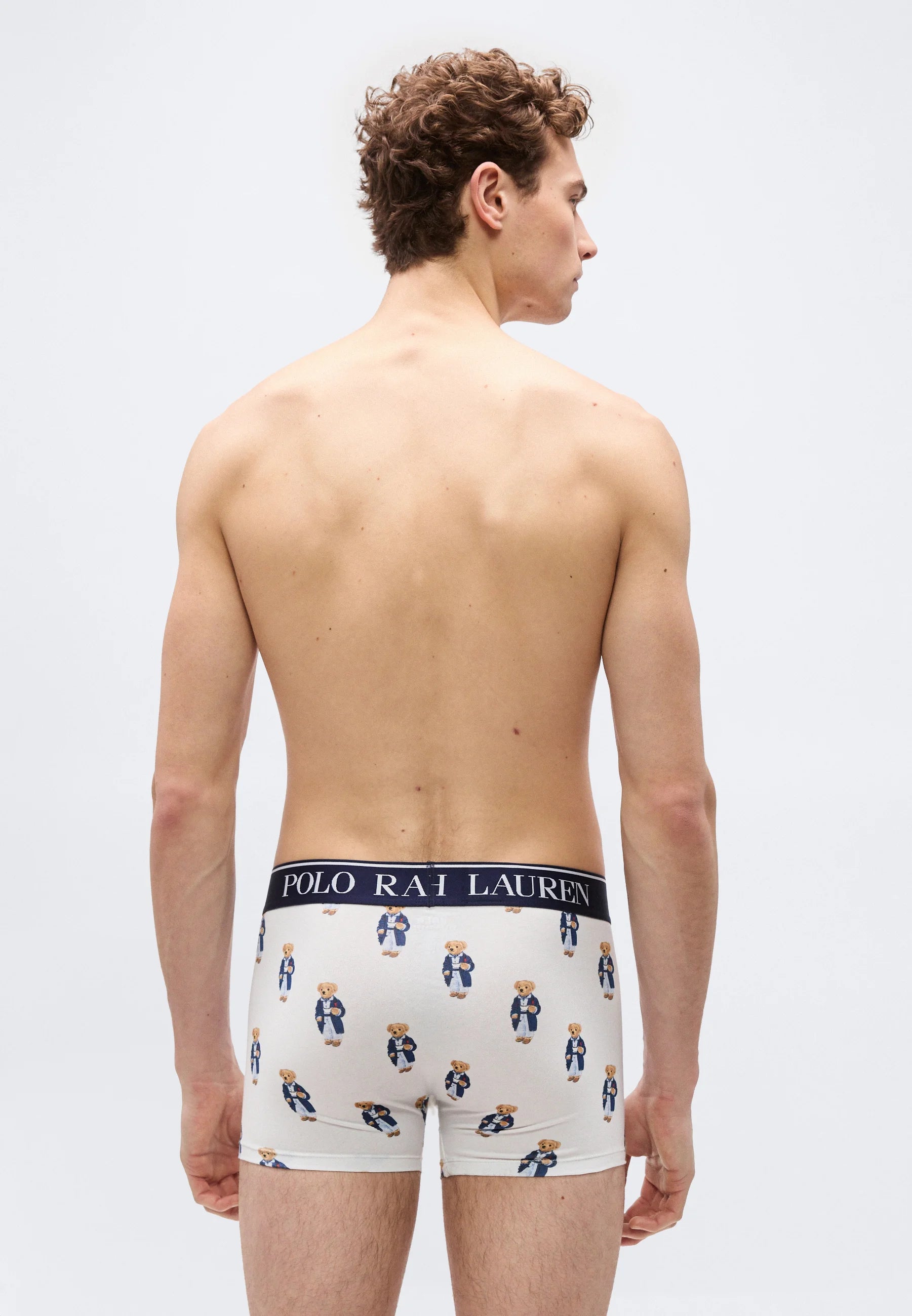 Boxers Polo Ralph Lauren en coton stretch – Taille basse – Lot de 2 – Bleu, Blanc