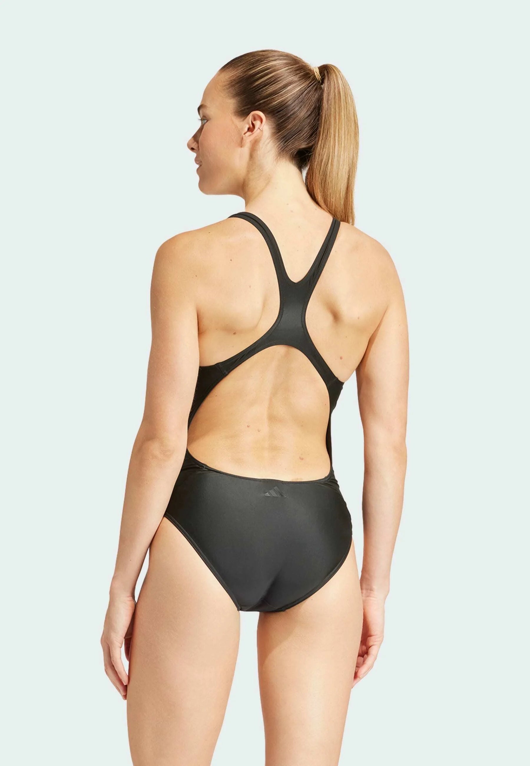 Costume da bagno intero Adidas Big Bars Performance - Nero