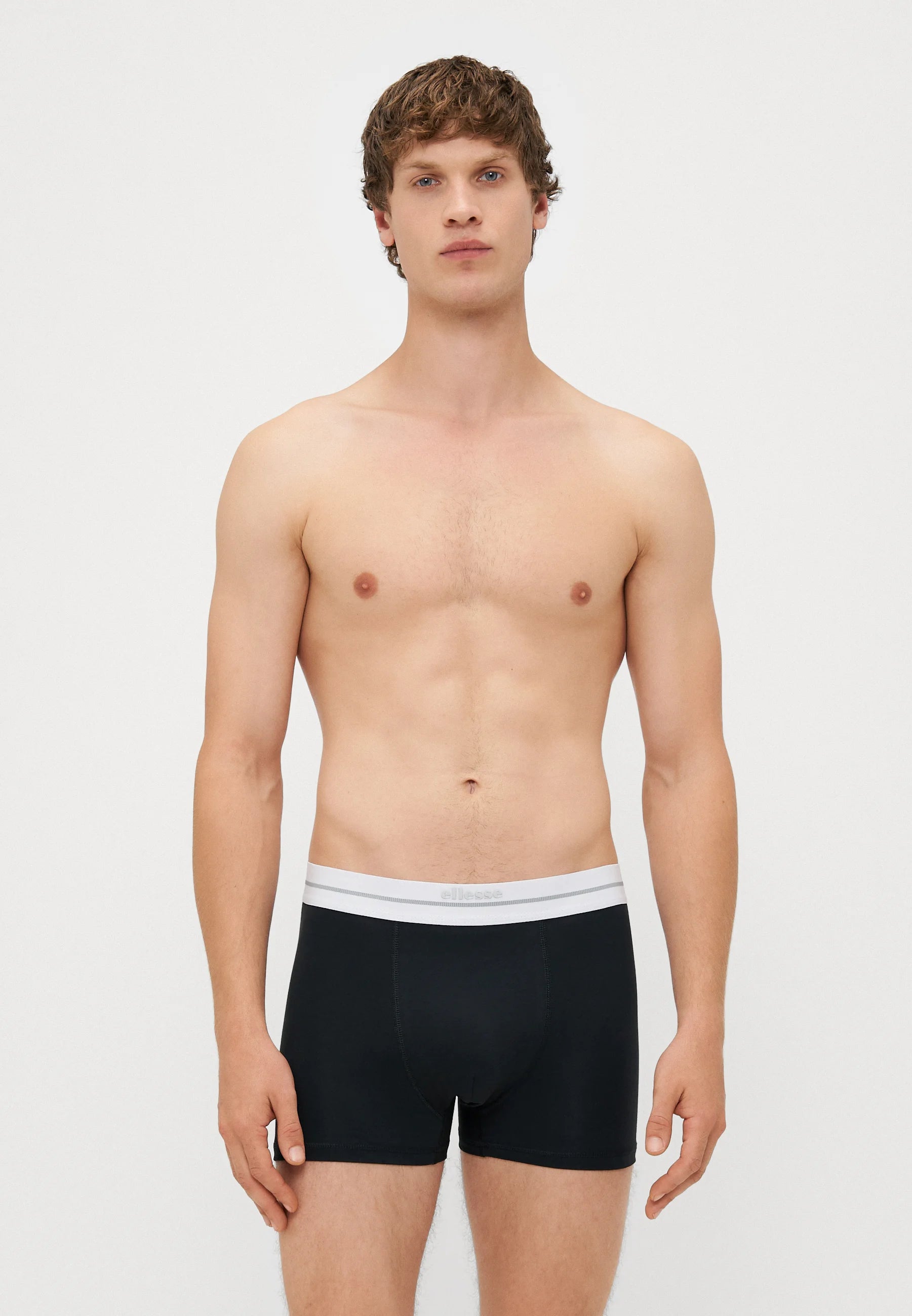 Ellesse Ambria 3 Pack Trunks – Grey, White, Black