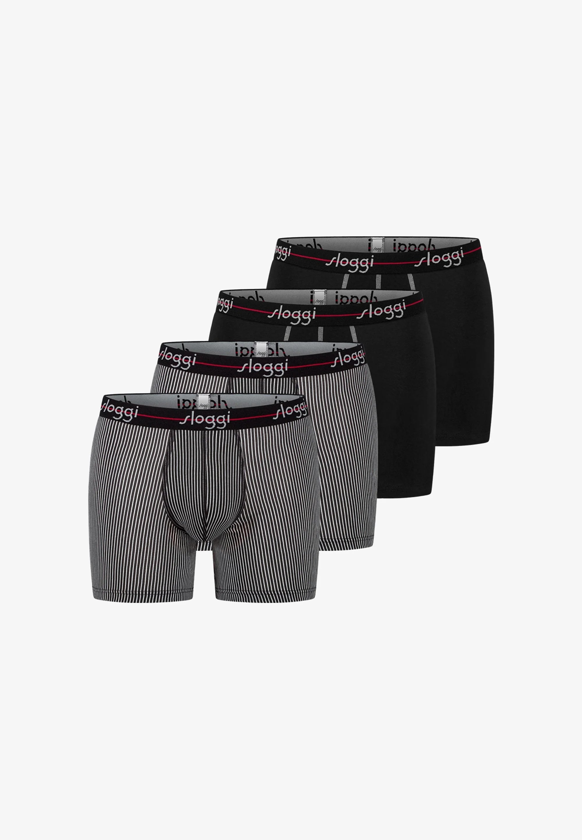 Sloggi Boxer Briefs 4 Pack – Red , Dark Combination