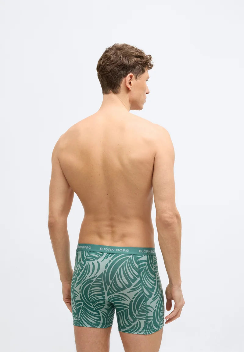 Björn Borg Stretch 7 Pack Trunks – Black, Green, Mixed Colours