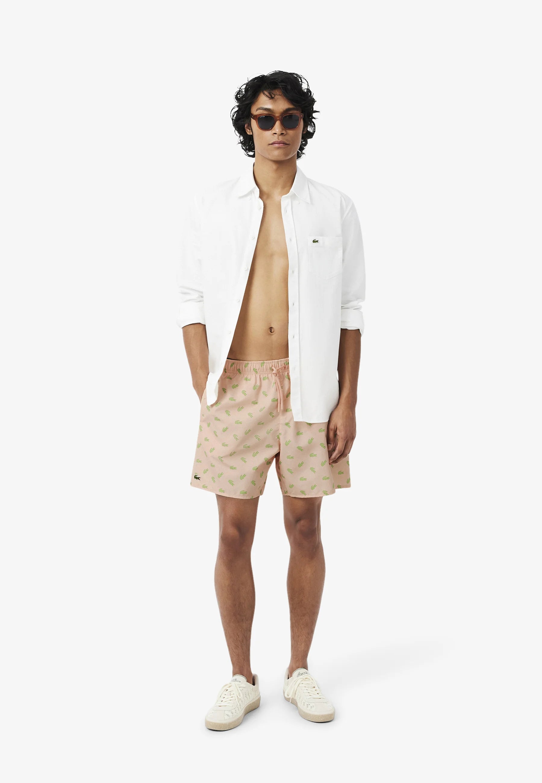 Short de bain Lacoste – Rose Pêche-BIG