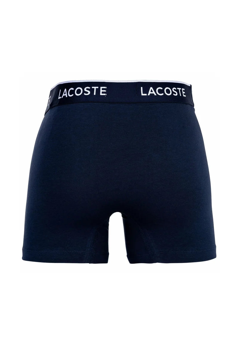 Lacoste 6er-Pack Stretch-Unterhosen mit Logobund – Dunkelblau, Rot, Grün
