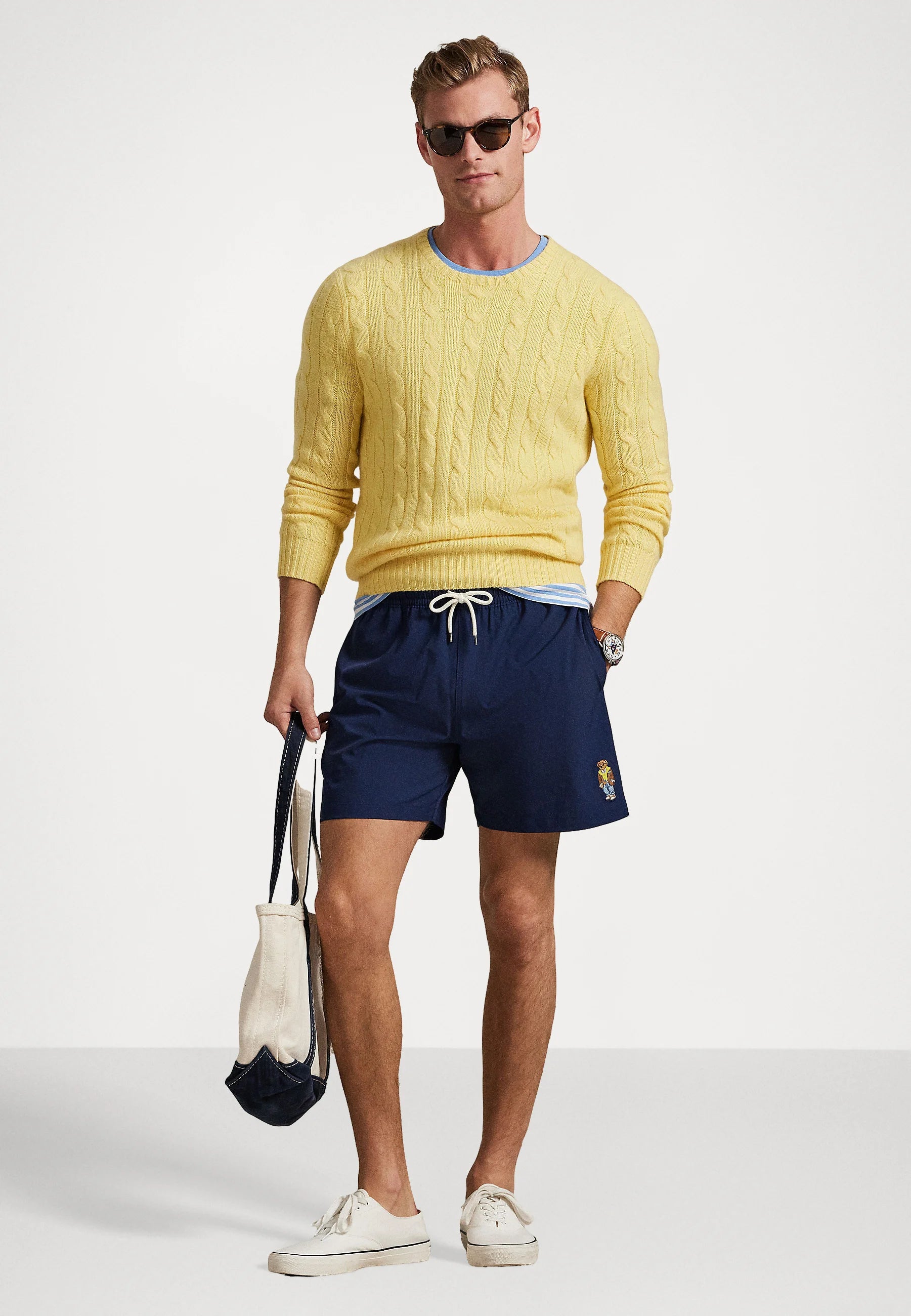 Polo Ralph Lauren Traveler Polo Bear 14,6 cm Badeshorts – Newport Navy, Bär
