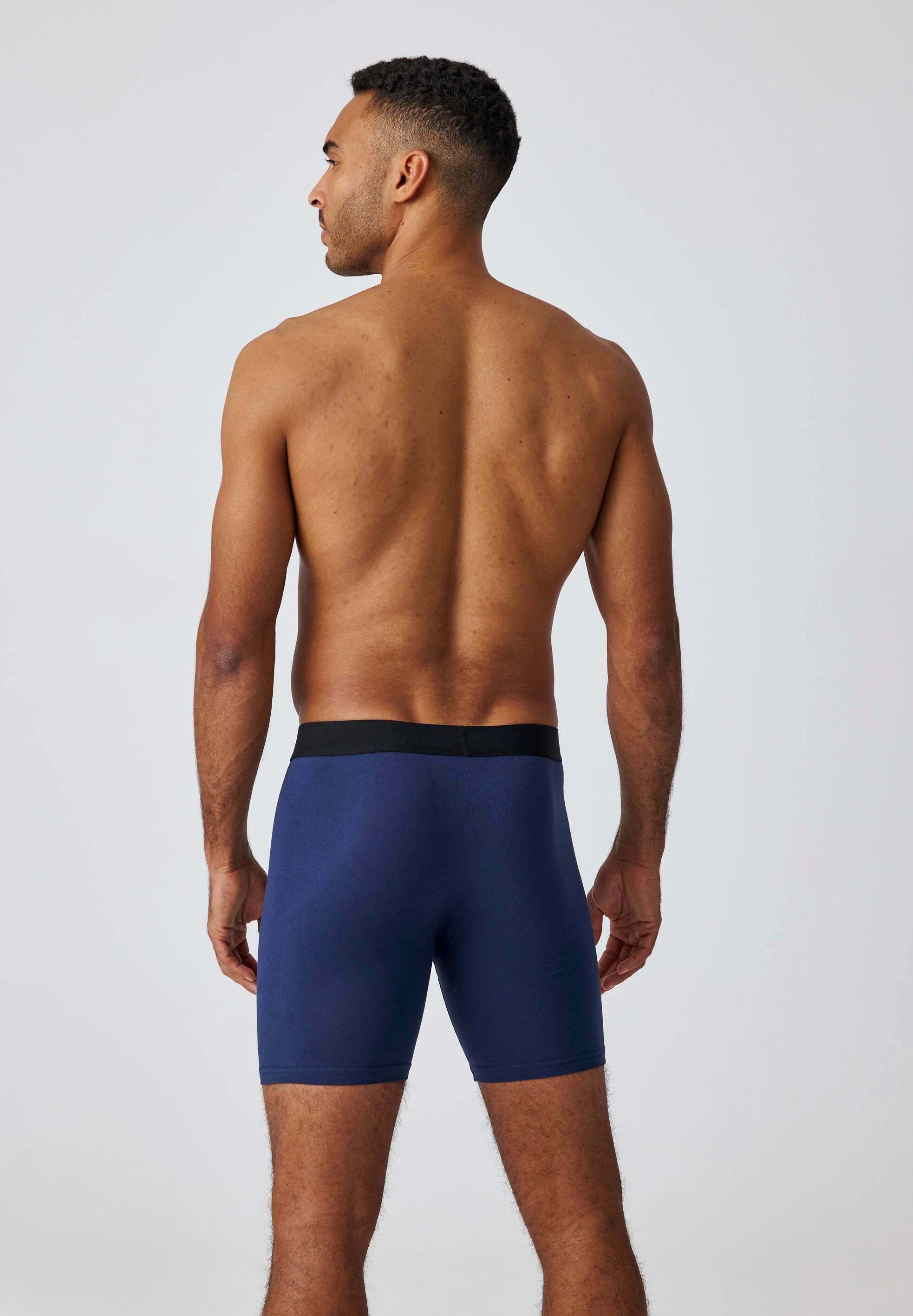 SNOCKS Long Leg Boxer Briefs – Black, Grey, Dark Blue