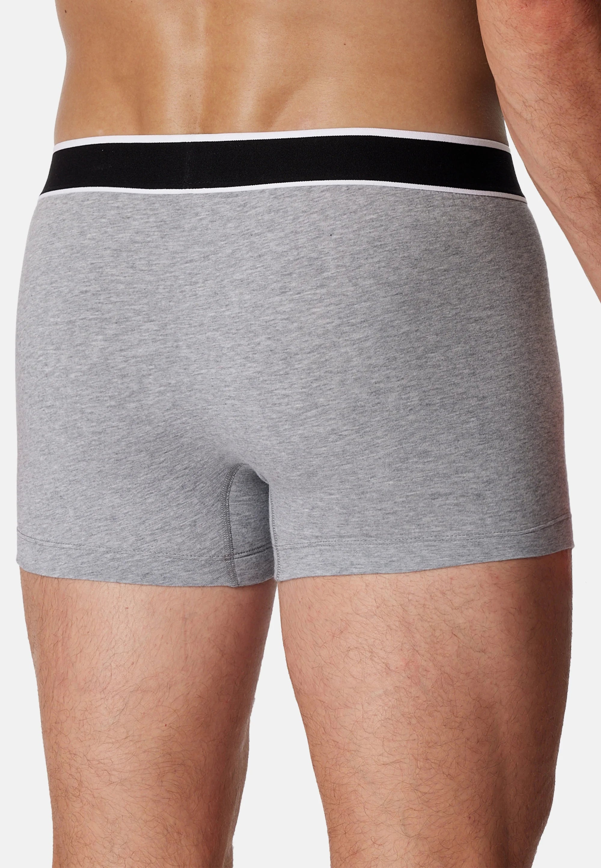 Boxer en coton stretch Schiesser – Gris, Noir
