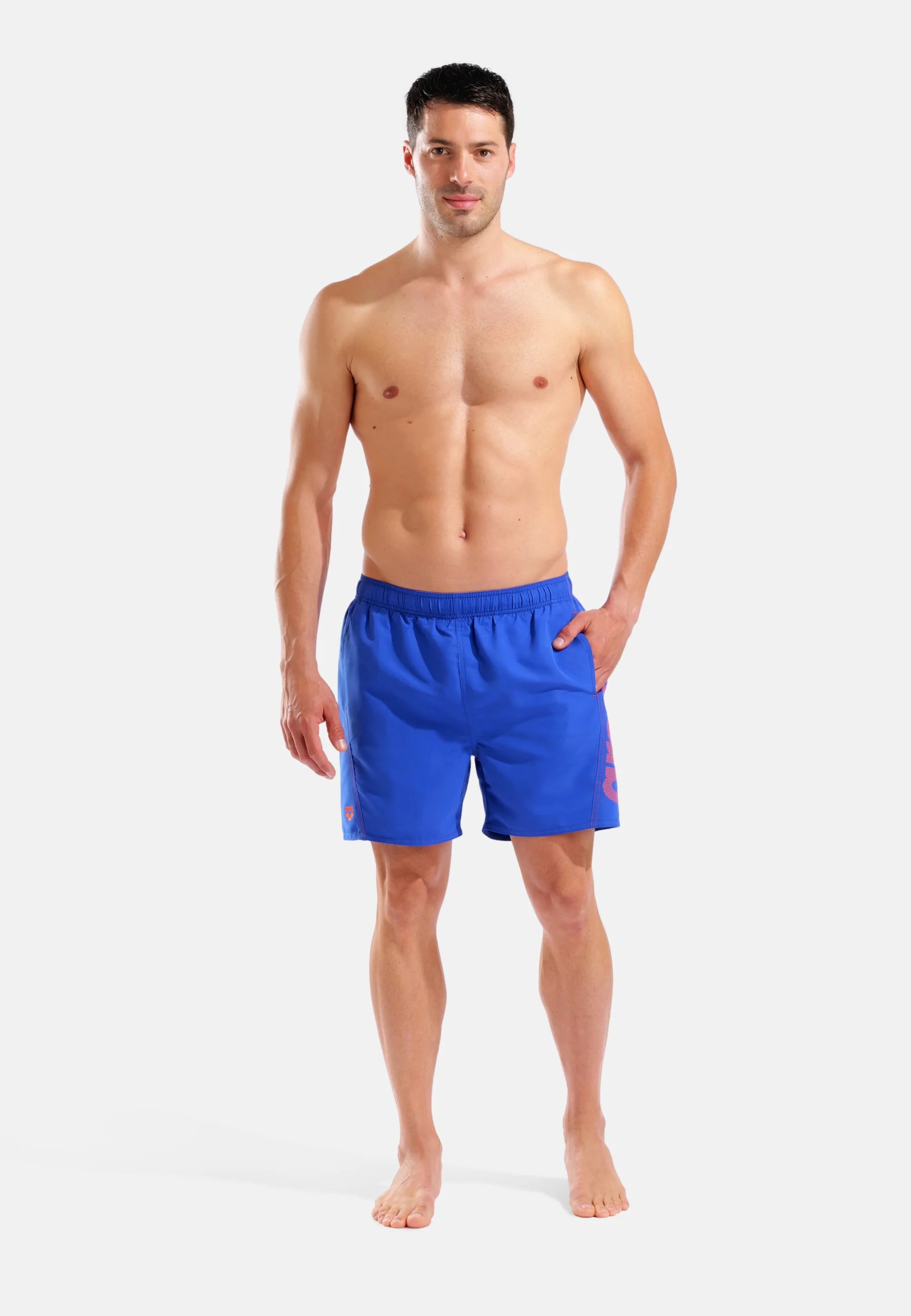 Arena Fundamentals Logo Boxer R – Bleu Néon, Orange Équipe