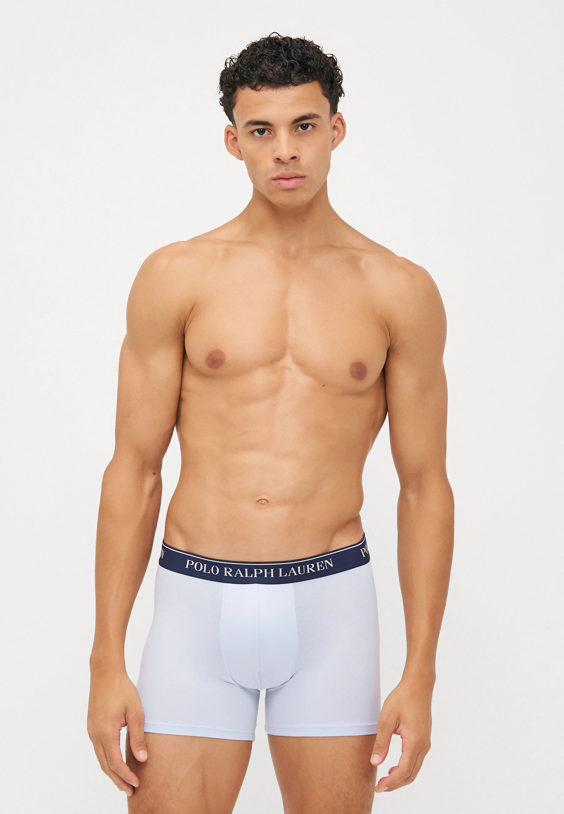 Polo Ralph Lauren Cotton Stretch Boxer Briefs – 3 Pack – Camel, Light Blue, Navy