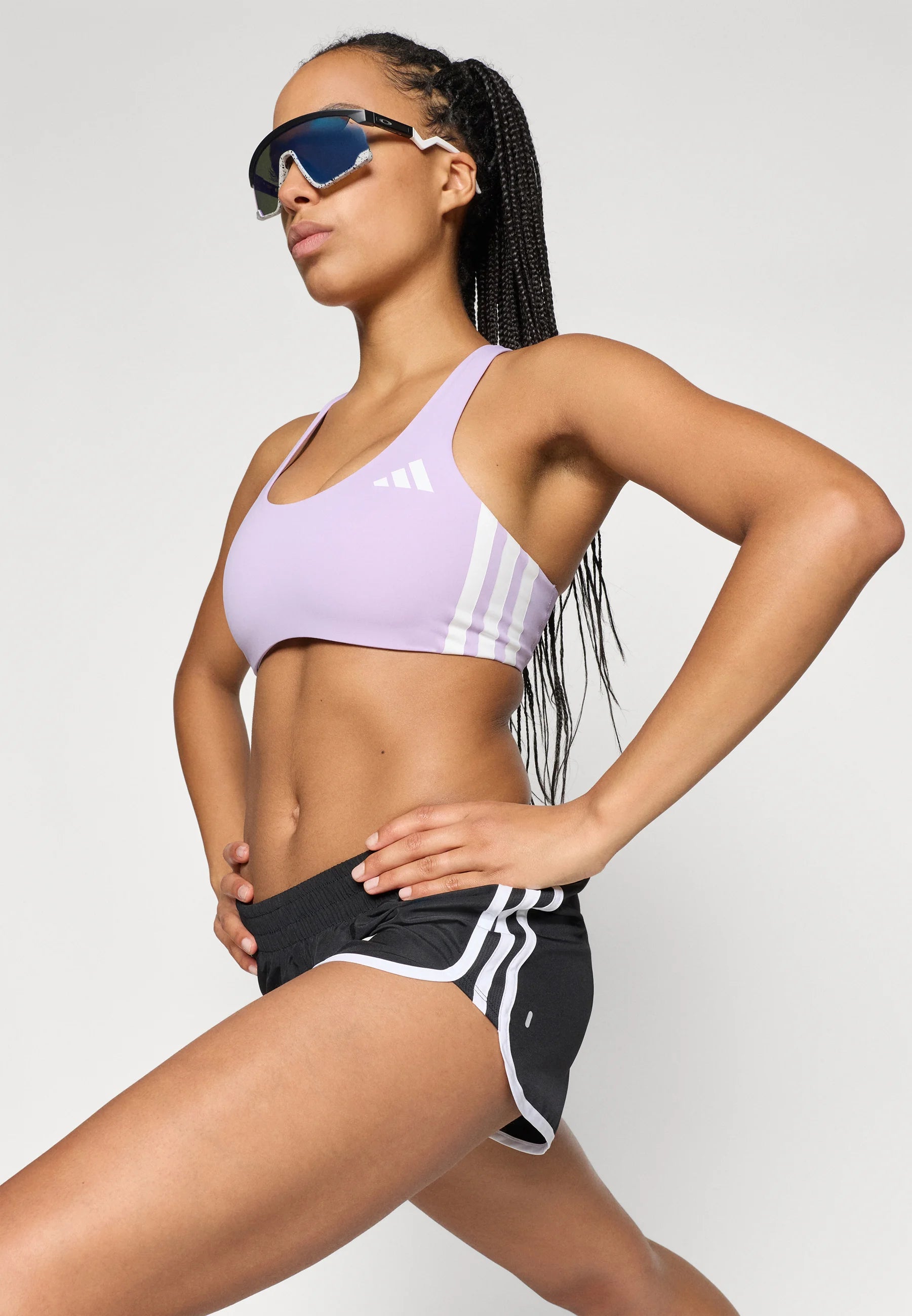 Podprsenka Adidas Performance Adizero Medium Support – Powder Plum