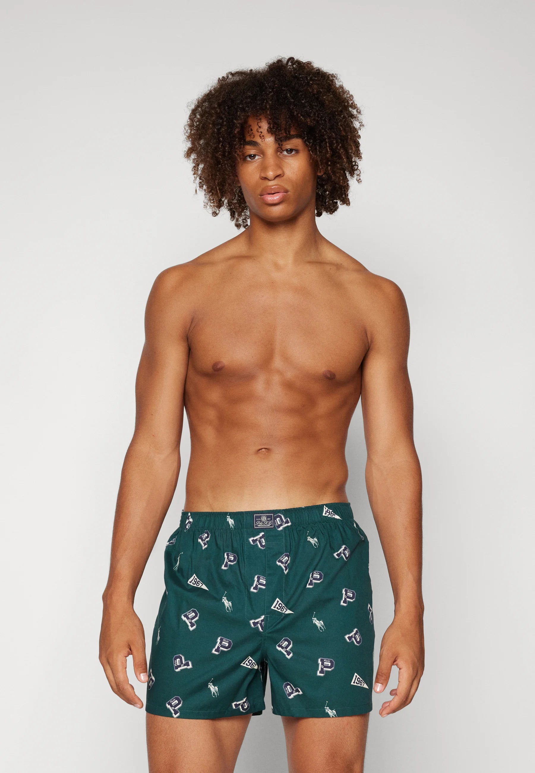 Polo Ralph Lauren Boxer ouvert en coton – Lot de 3 – Bleu foncé, multicolore