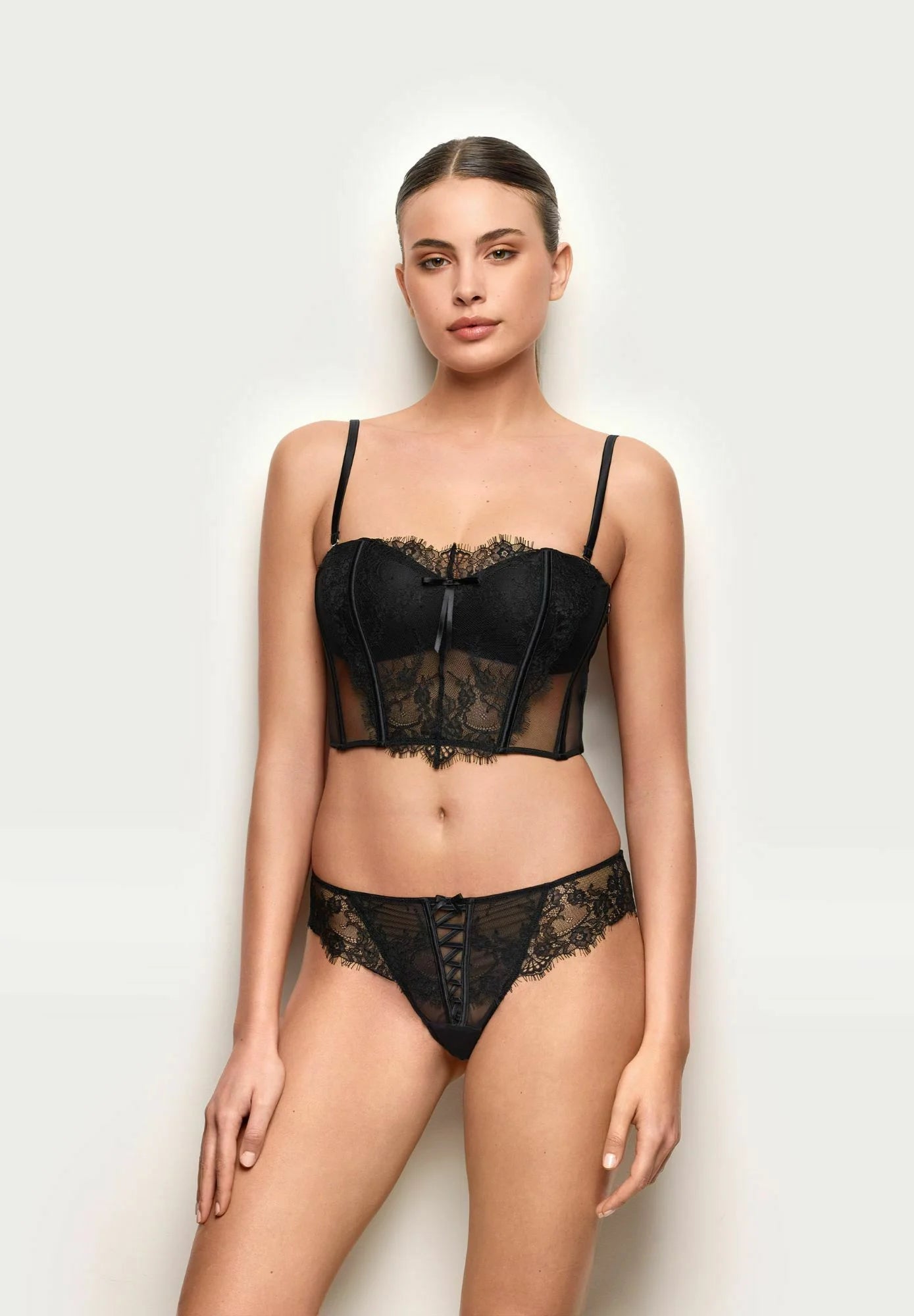 Yamamay Desire Cut Culotte Thong – Black