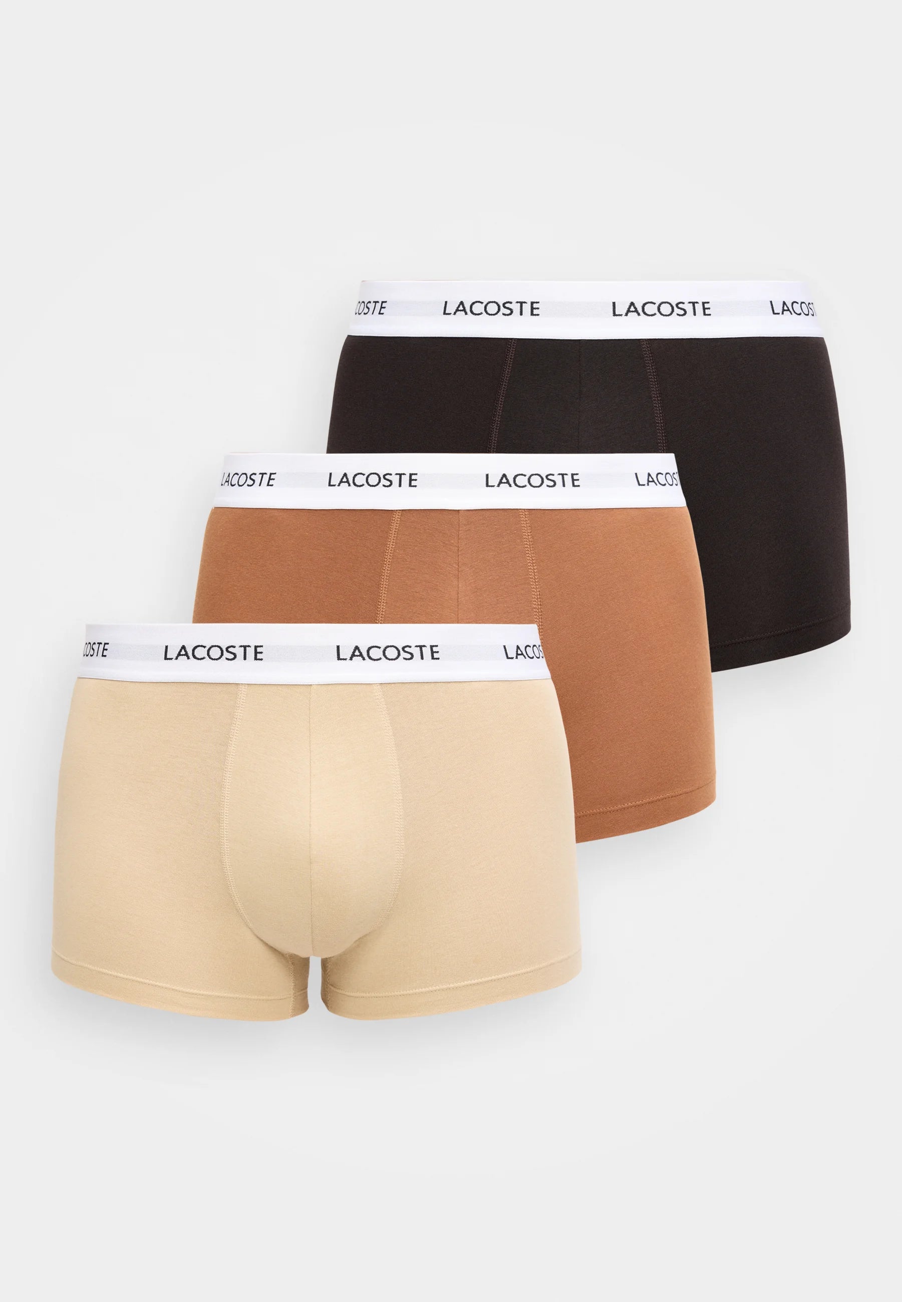 Lacoste Court 3 Pack Stretch Trunks – Lionne, Pecan, Buffalo