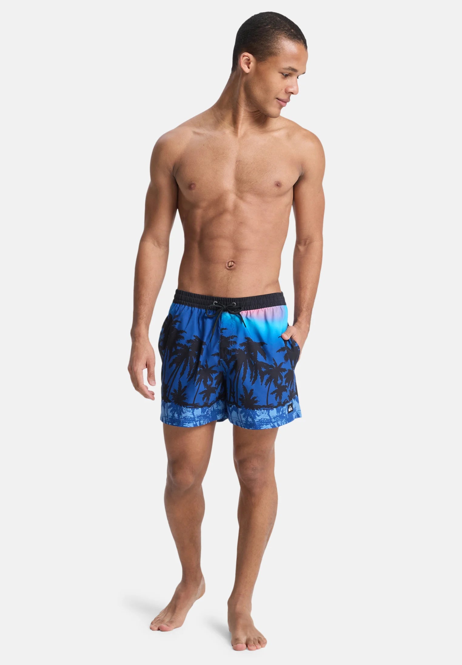 Plavecké šortky Quiksilver Everyday Printed Volley – Monaco Blue Thermotropics