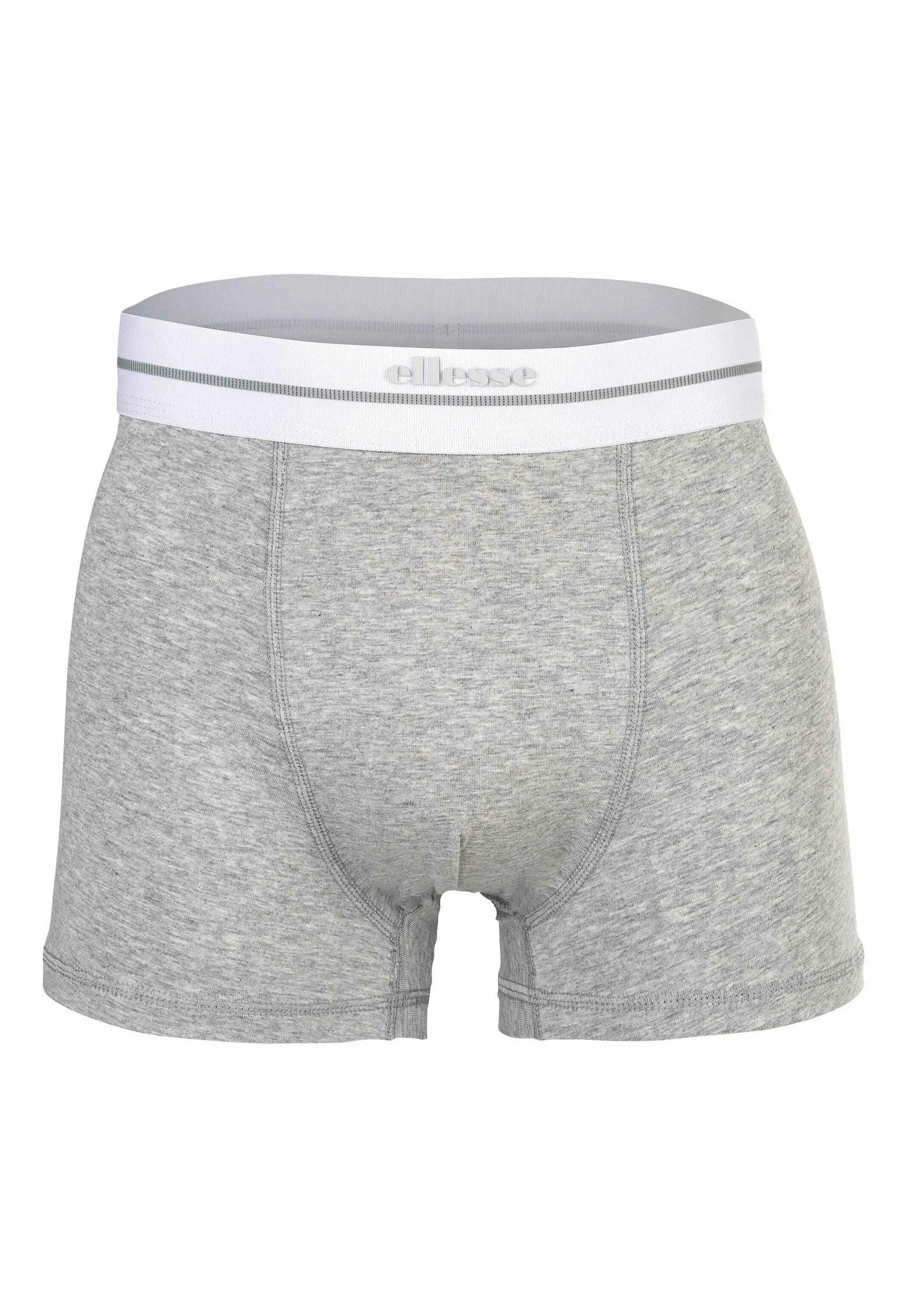 Ellesse Ambria 6 Pack Trunks – Black, Mono Black, White, Grey