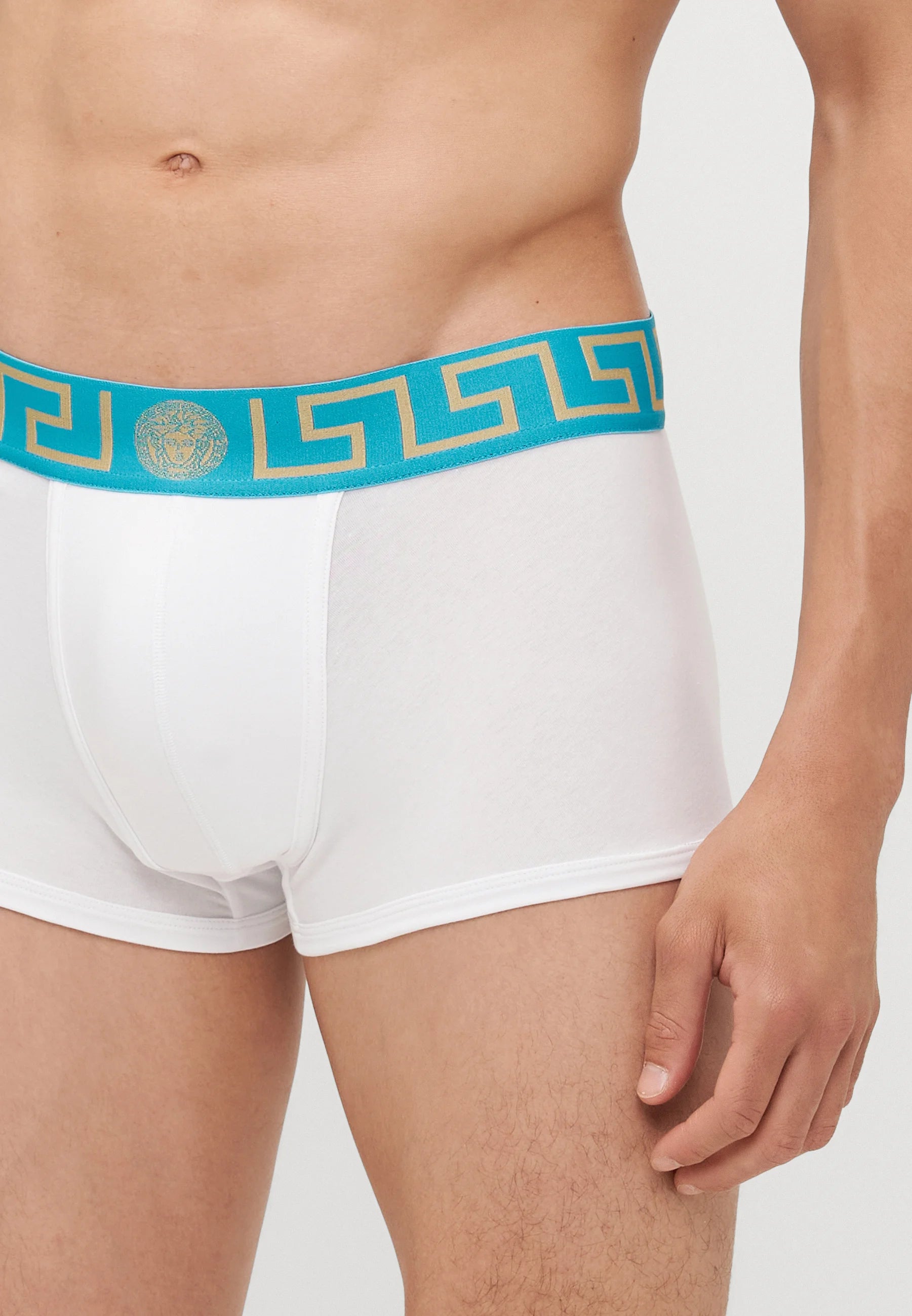 Bavlněné Stretch Low Rise Trunks – Bianco, tmavě zelená mořská