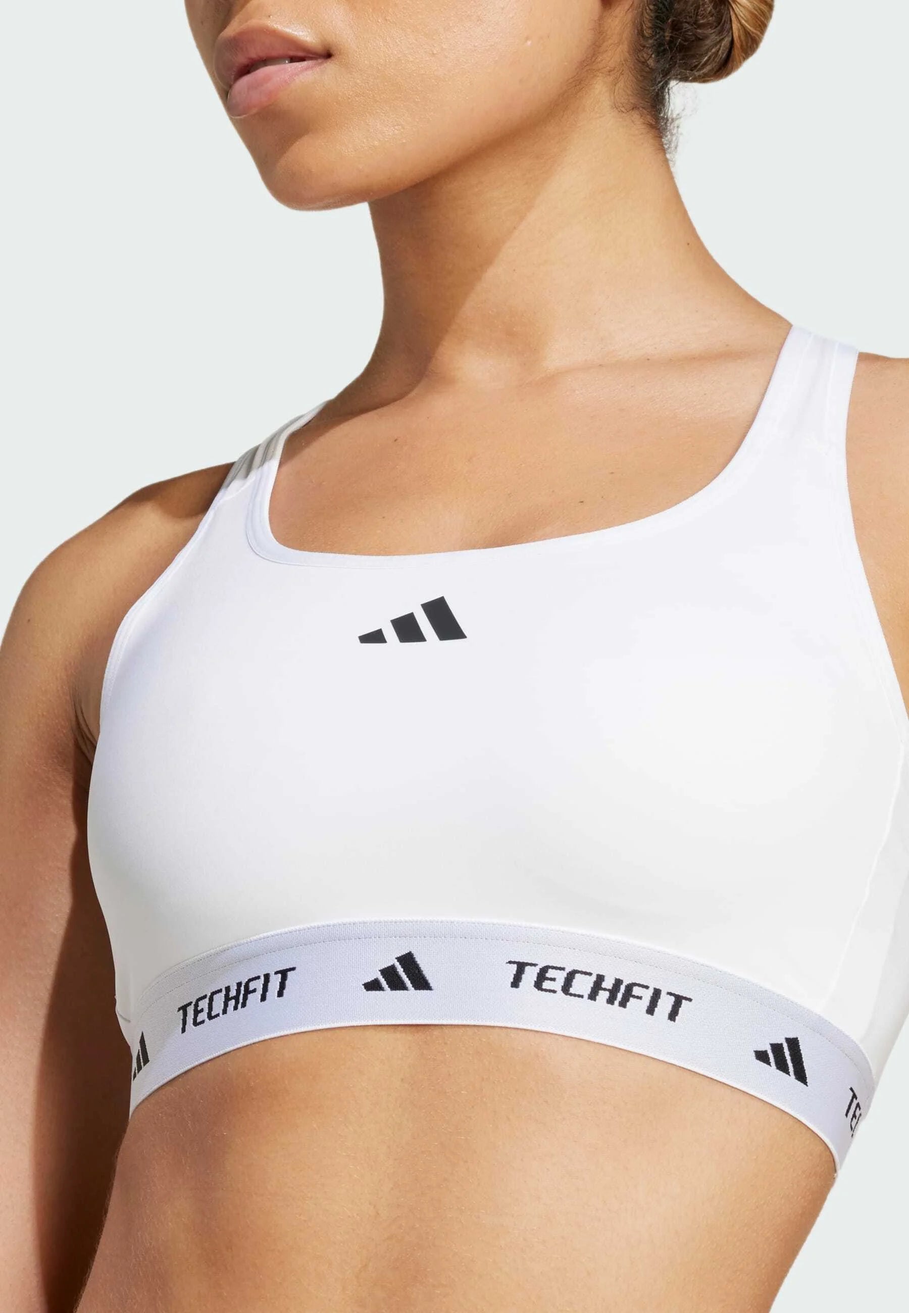 Reggiseno a sostegno medio Adidas Performance Techfit - Bianco