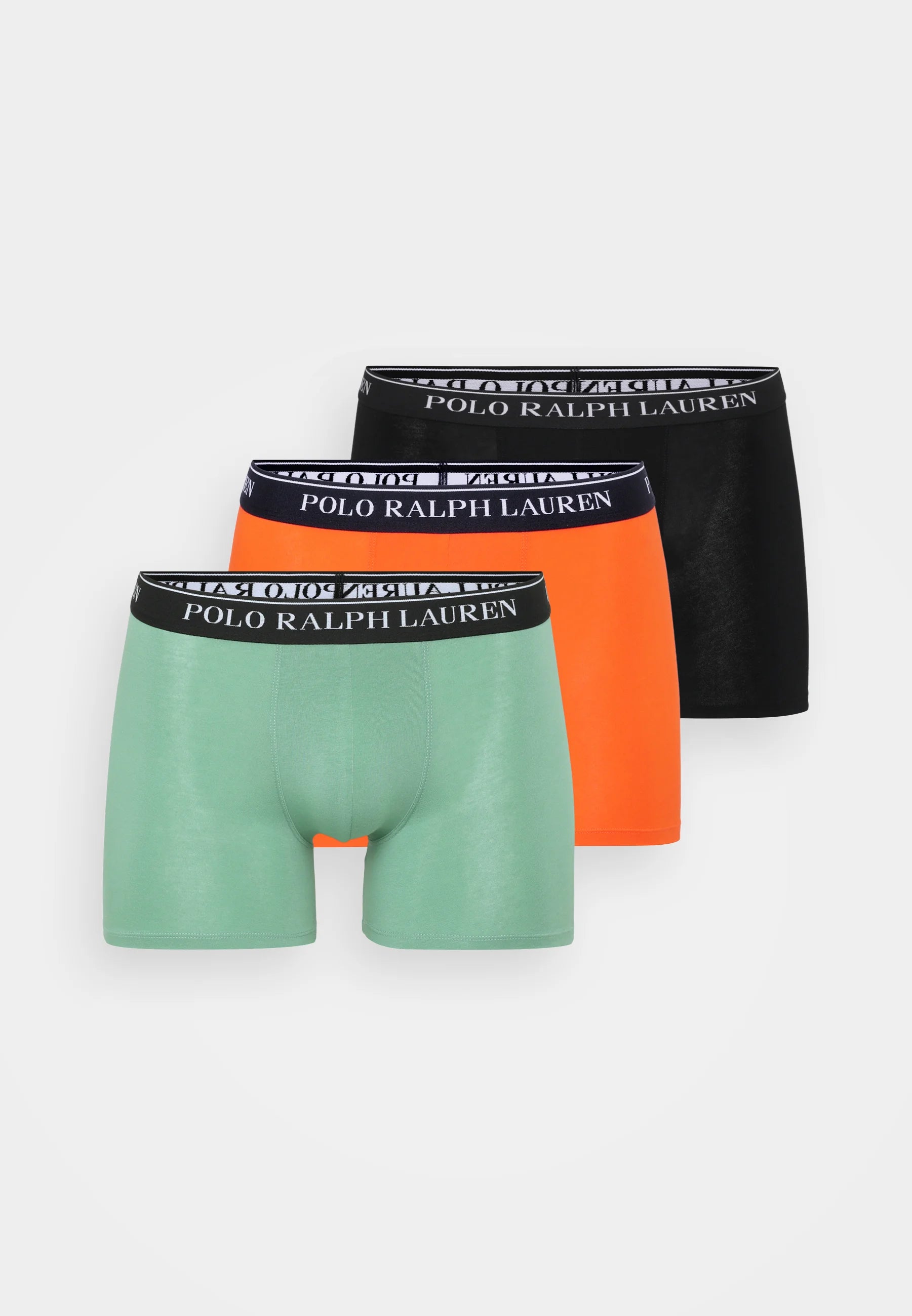 Polo Ralph Lauren Boxer en coton stretch – Lot de 3 – Orange, Vert, Noir