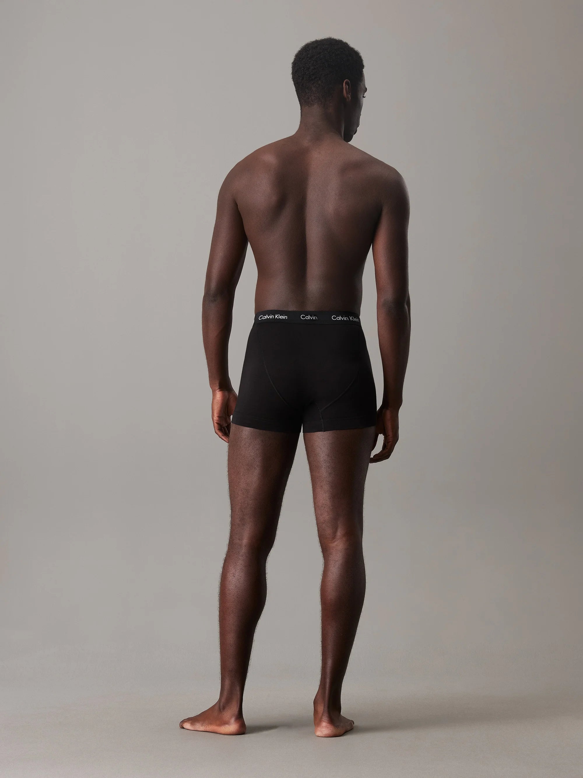 Calvin Klein Cotton Stretch Trunks – 3er-Pack – Grau, Blau, Schwarz