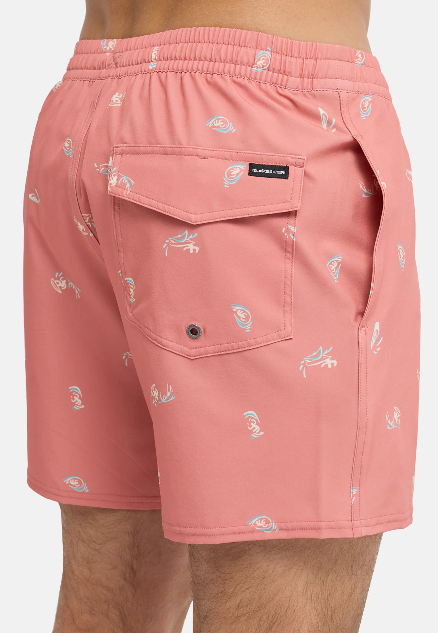 Pantaloncini da bagno Quiksilver Volley 16 stampati – Verdi