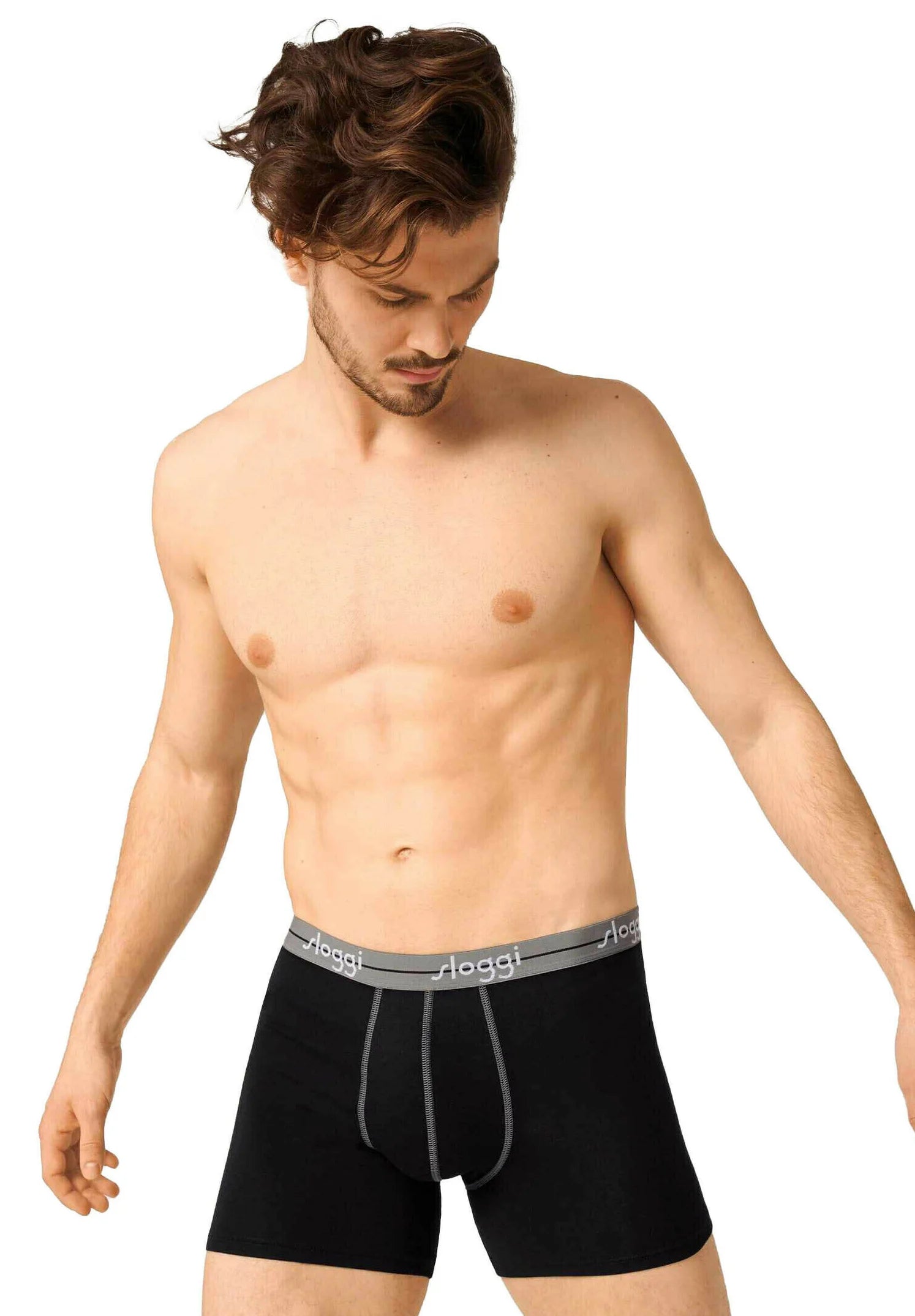 Sloggi Start Boxershorts 2er-Pack – Schwarz, Grau