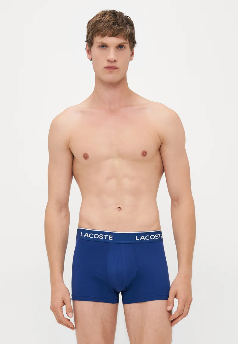 Lacoste Spodní prádlo Trunk 5 Pack Stretch Trunks – přehled, Methylen, Navy Blue