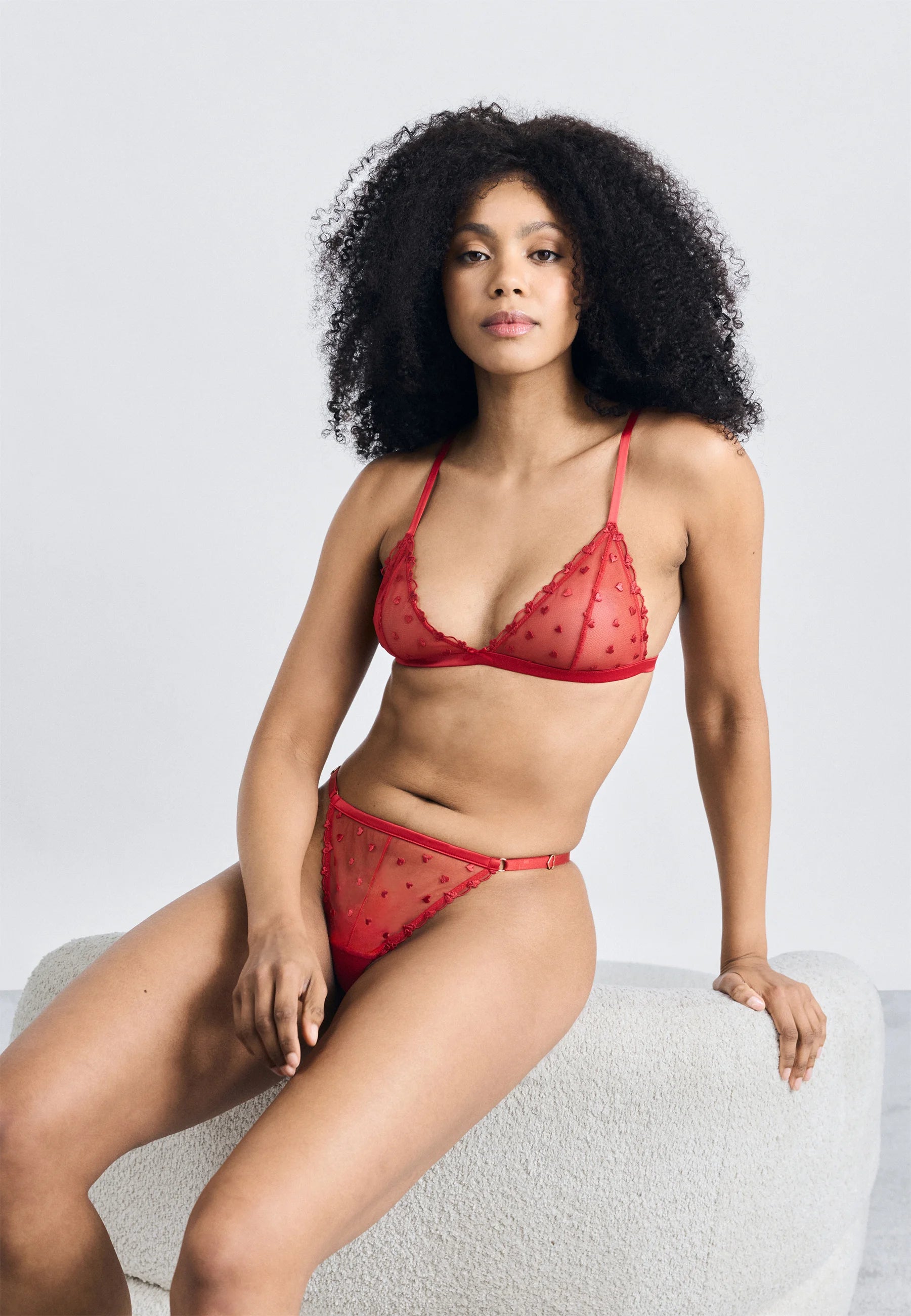 Guess Claire Tulle Thong – Chili Red