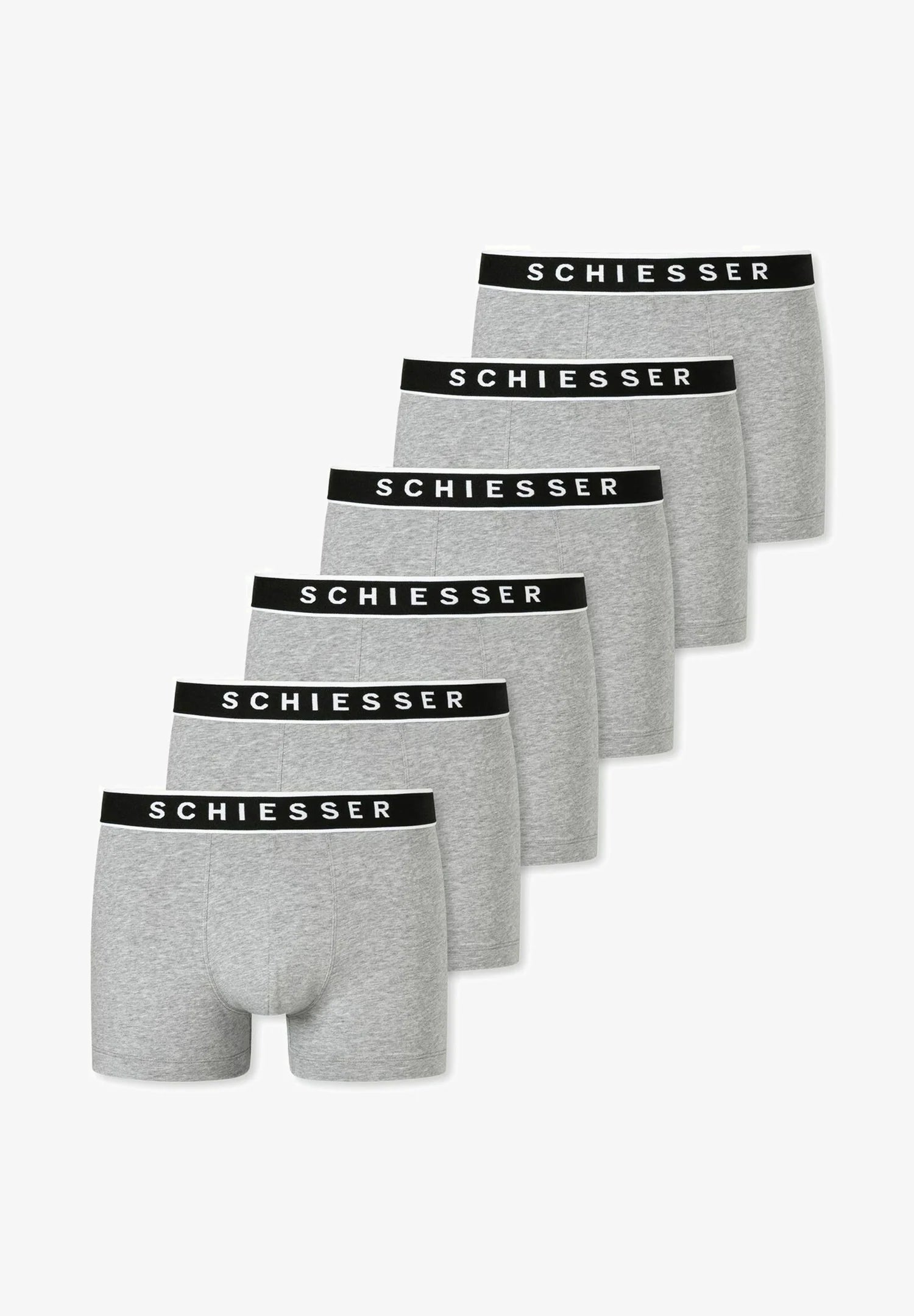 Schiesser 95 5 Baumwoll-Unterhosen 6er-Pack – Grau Melange