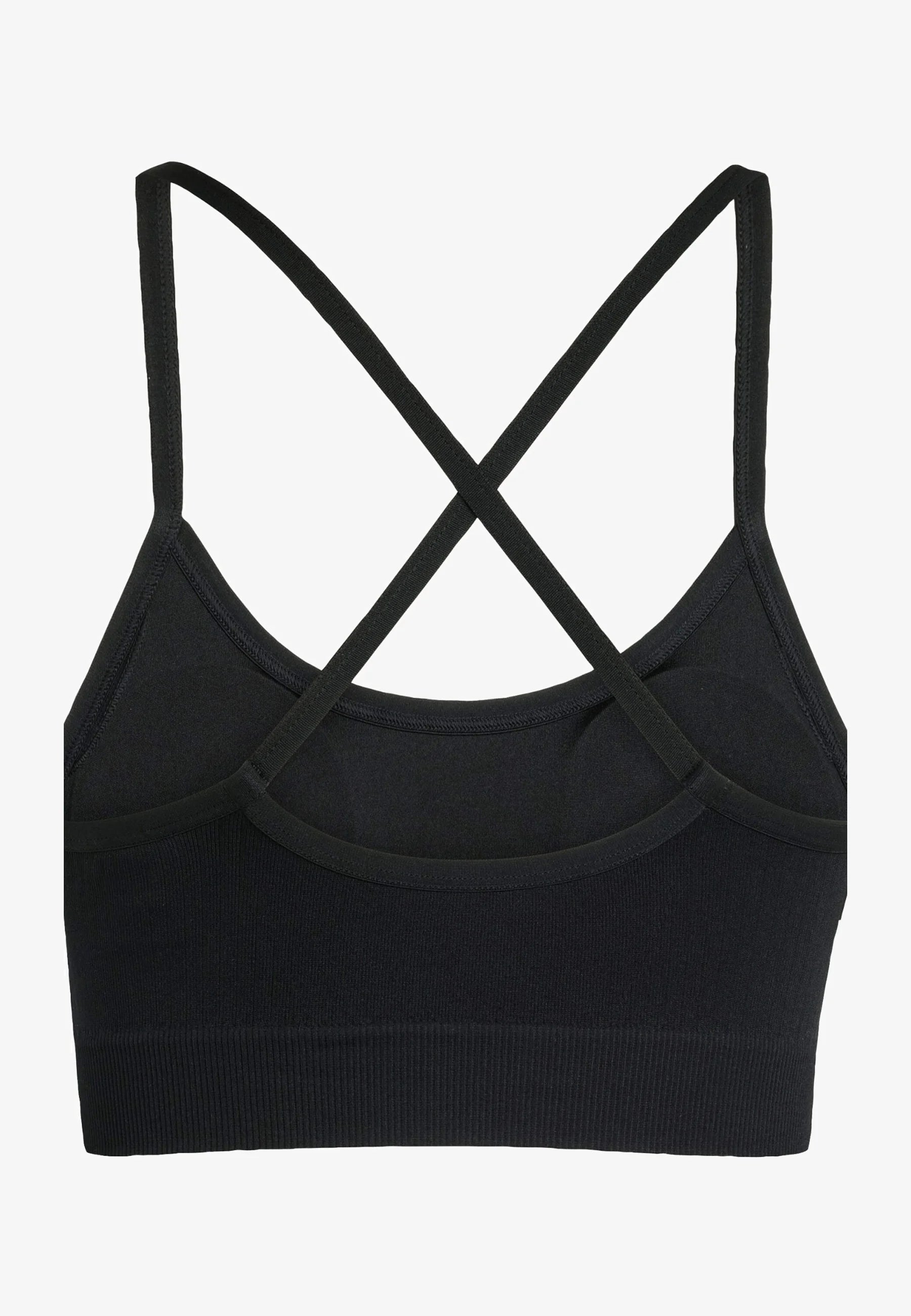Adidas Performance Workout Essentials Knit Padded Light Support Sports Bra – Black