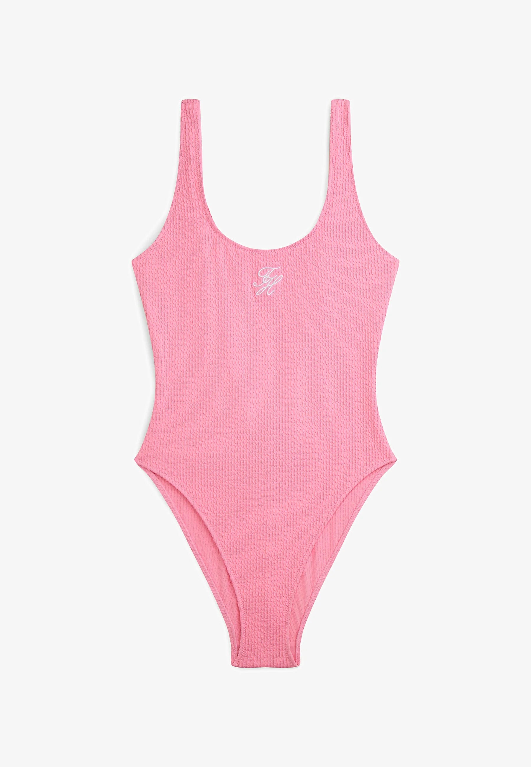 Maillot de bain Tommy Hilfiger avec logo froissé – Pétale de rose