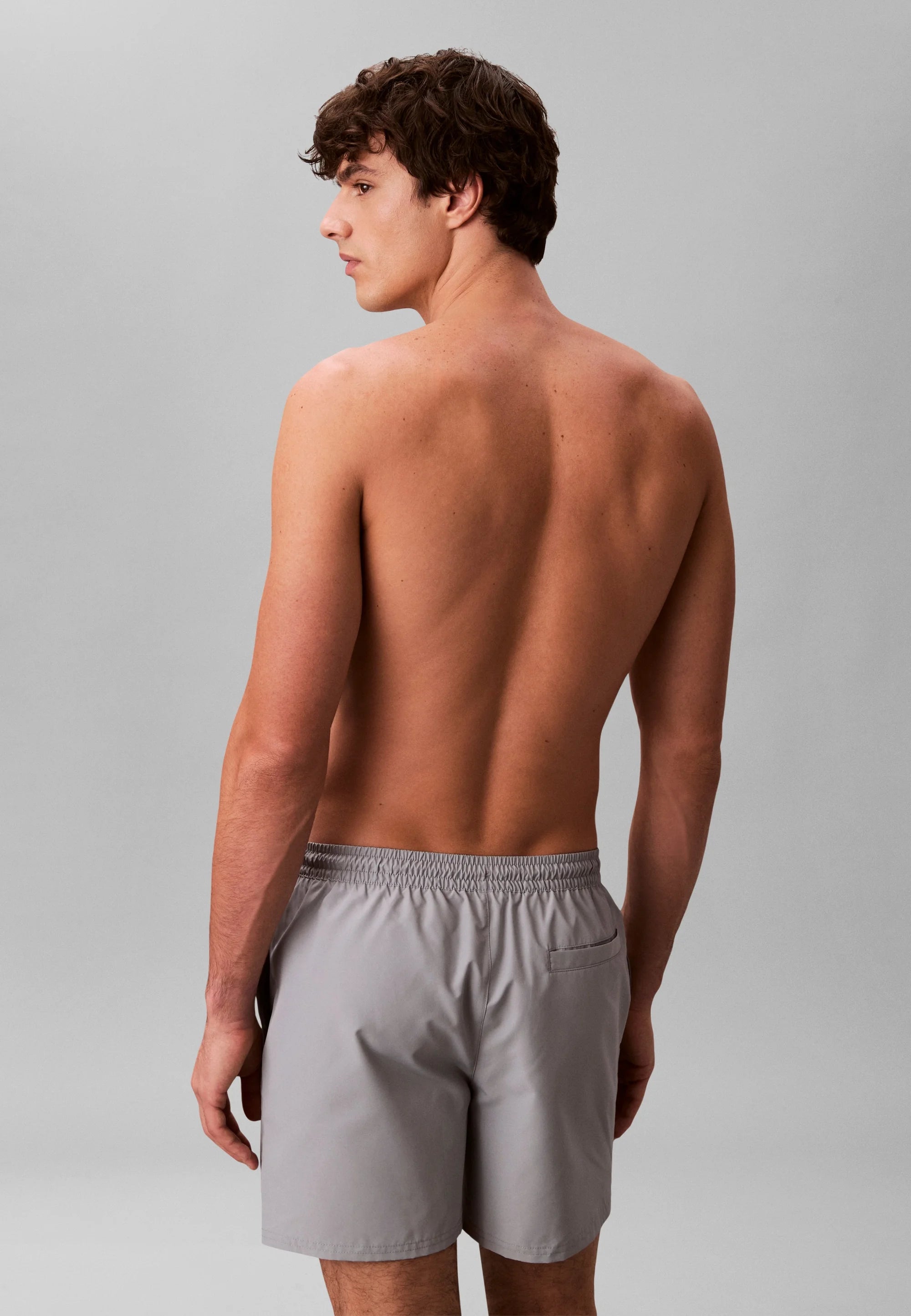 Calvin Klein Monogram Swim Shorts – Misty Grey
