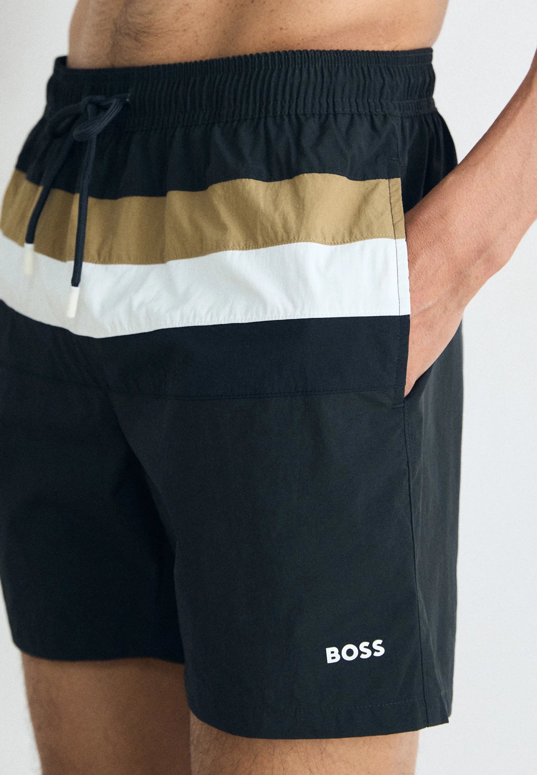 Plavky BOSS Louis – tmavě šedé