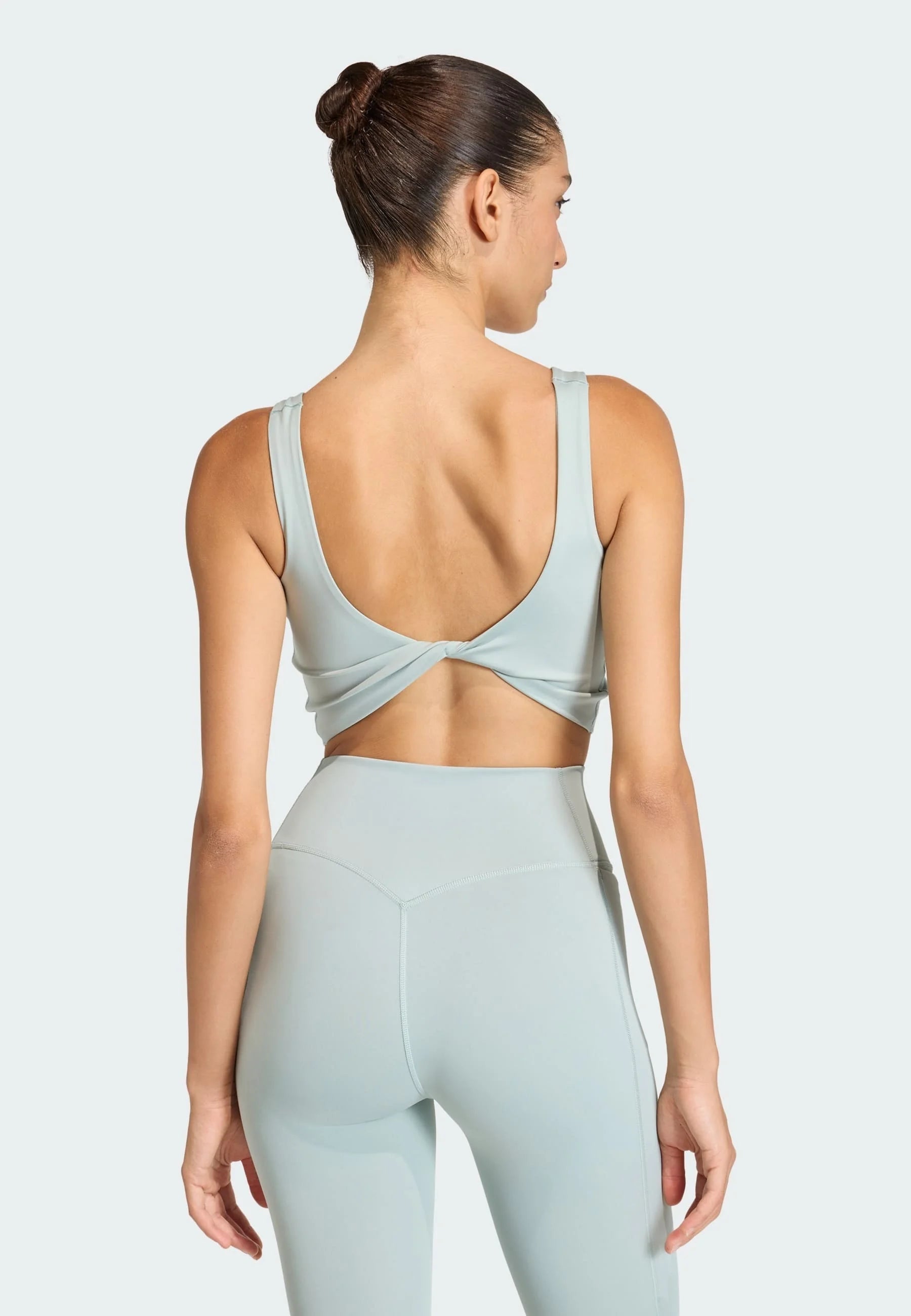 Sportovní podprsenka Adidas Performance PWR Tank Light Support – Sage