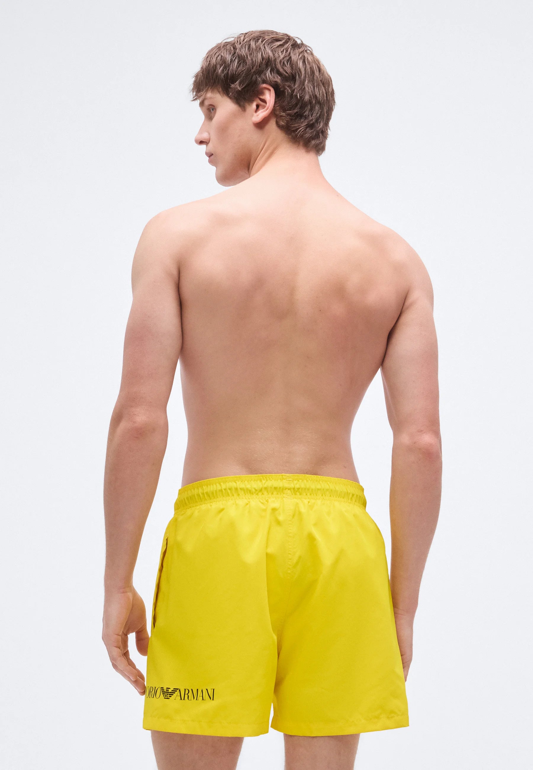Plavecké šortky Emporio Armani EA7 Water Sport Extended Logo Boxer – Cyber ​​Yellow, Black