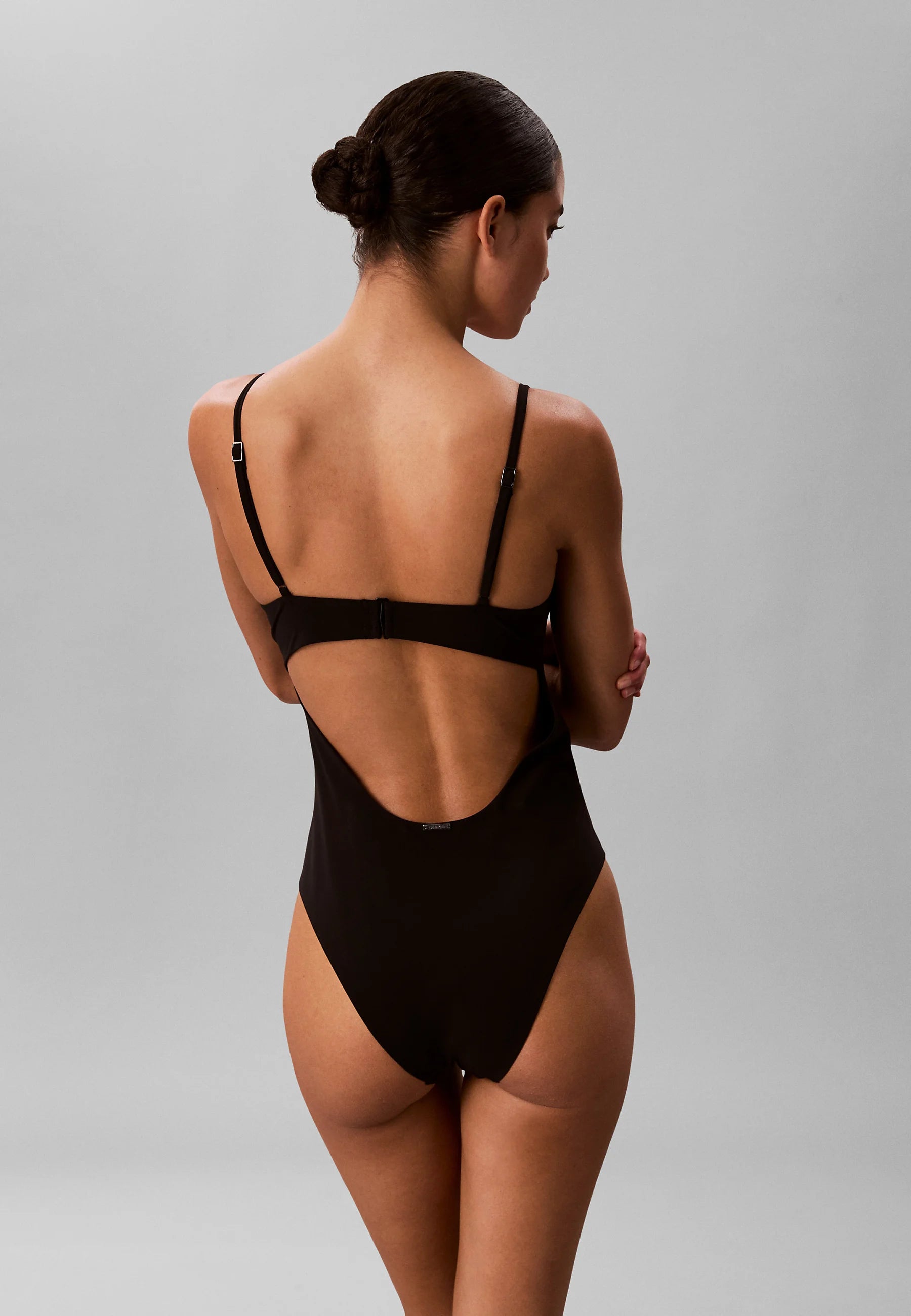 Maillot de bain une pièce à découpes Calvin Klein - Noir