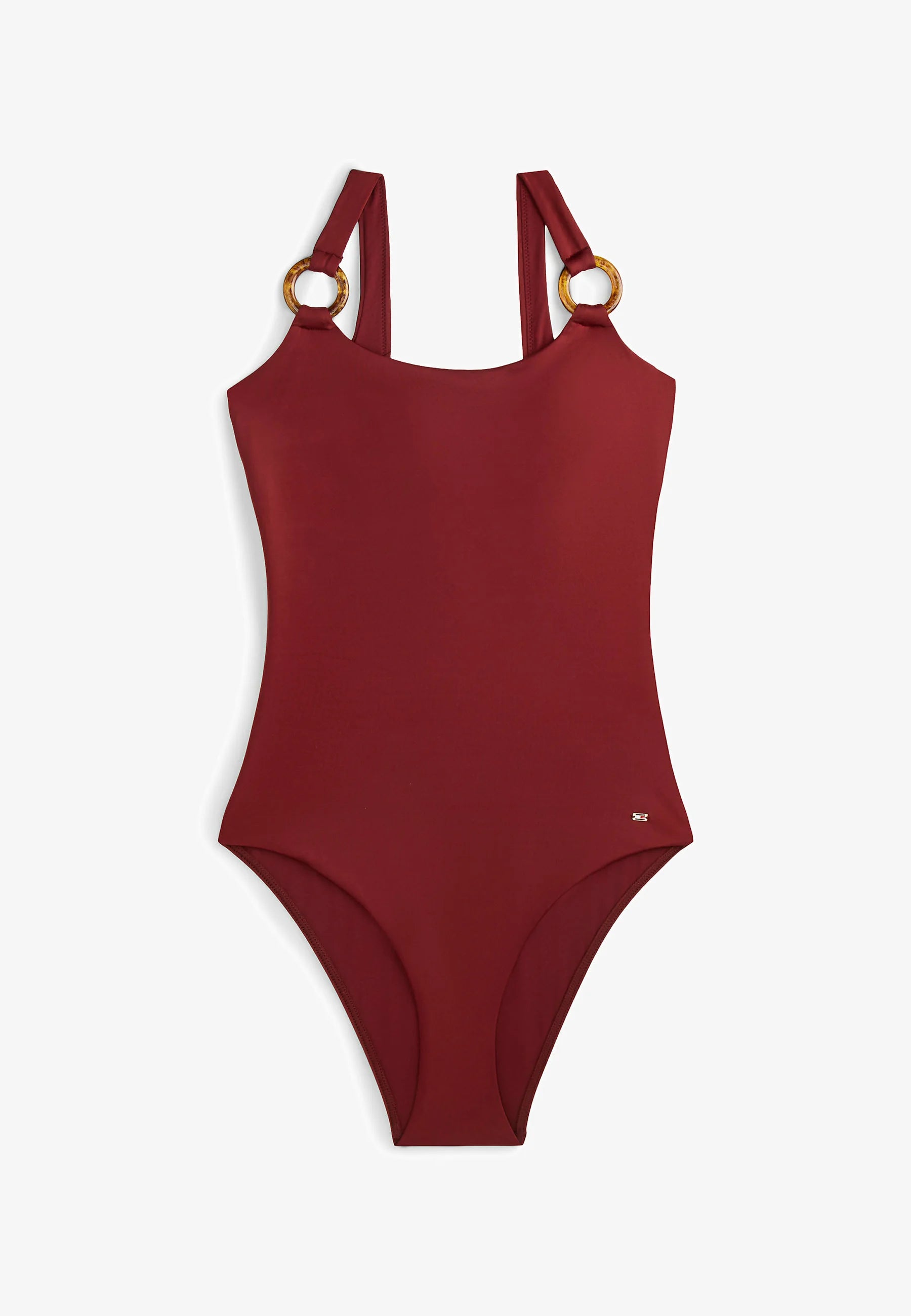 Tommy Hilfiger Tortoiseshell Ring Swimsuit – Liberty Red