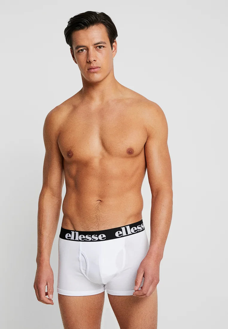 Ellesse Hali 3 Pack Trunks – Black, Grey, White