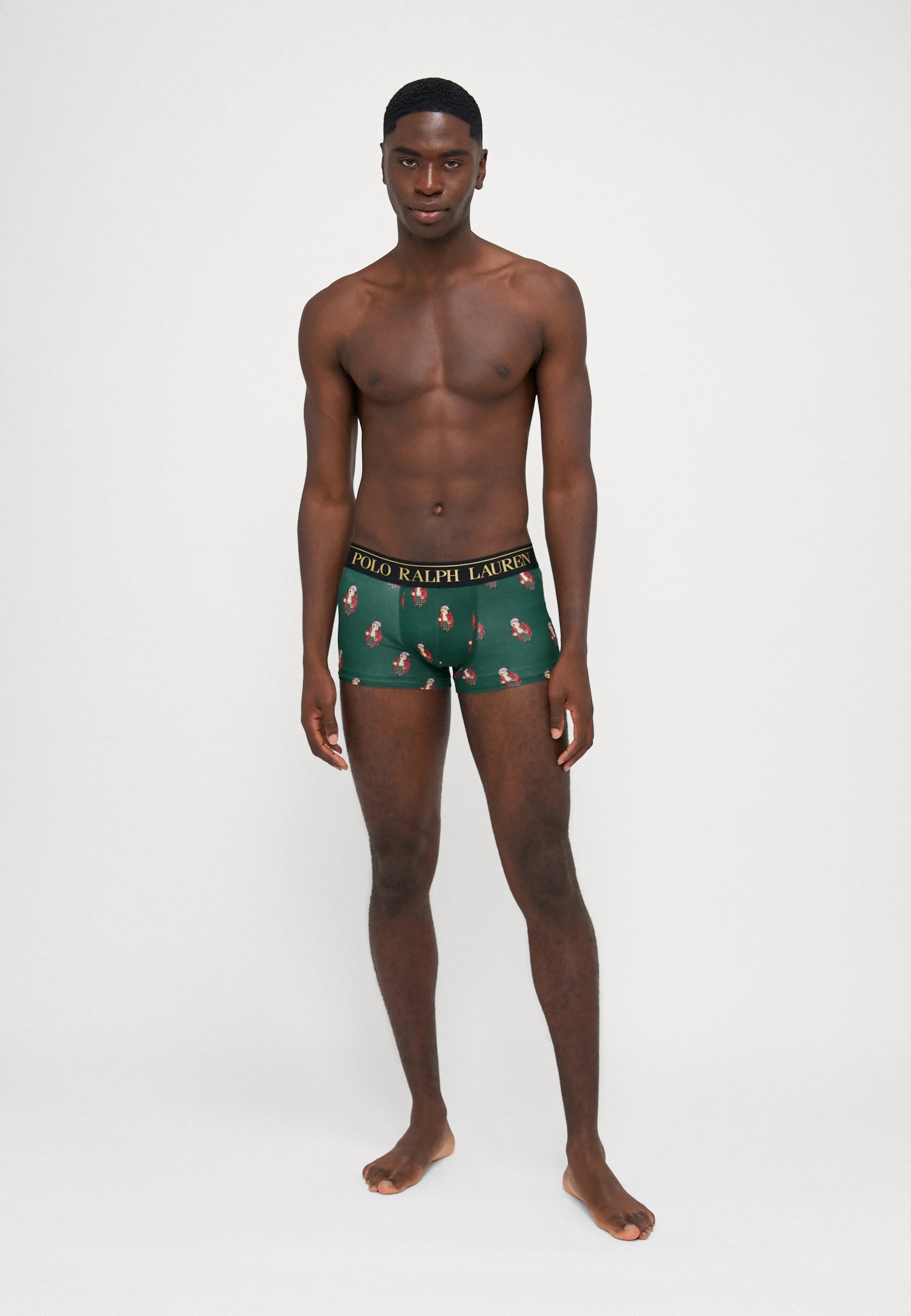 Boxers Polo Ralph Lauren en coton stretch – Taille basse – Lot de 2 – Charbon chiné, vert