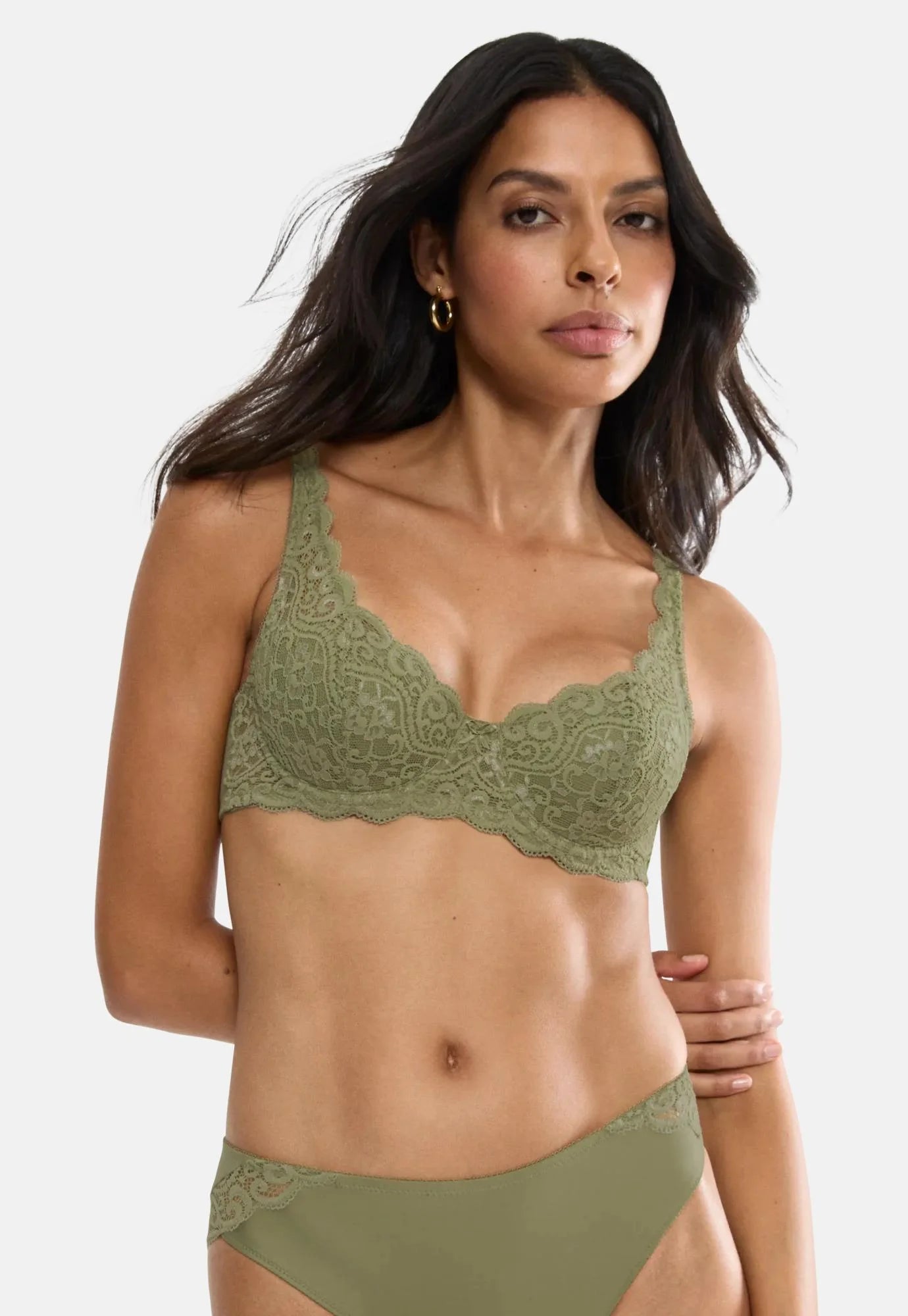 Soutien-gorge Triangle en Dentelle Triumph – Or Olive