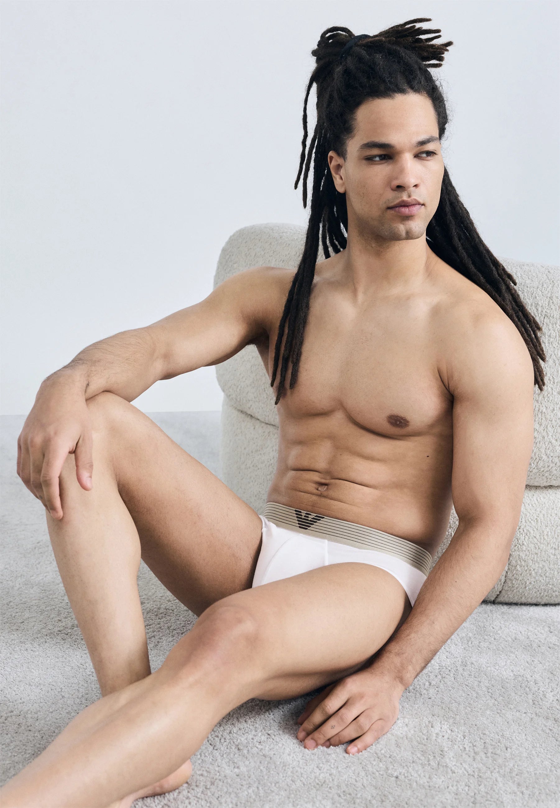 Lot de 2 slips Emporio Armani – Noix, Blanc