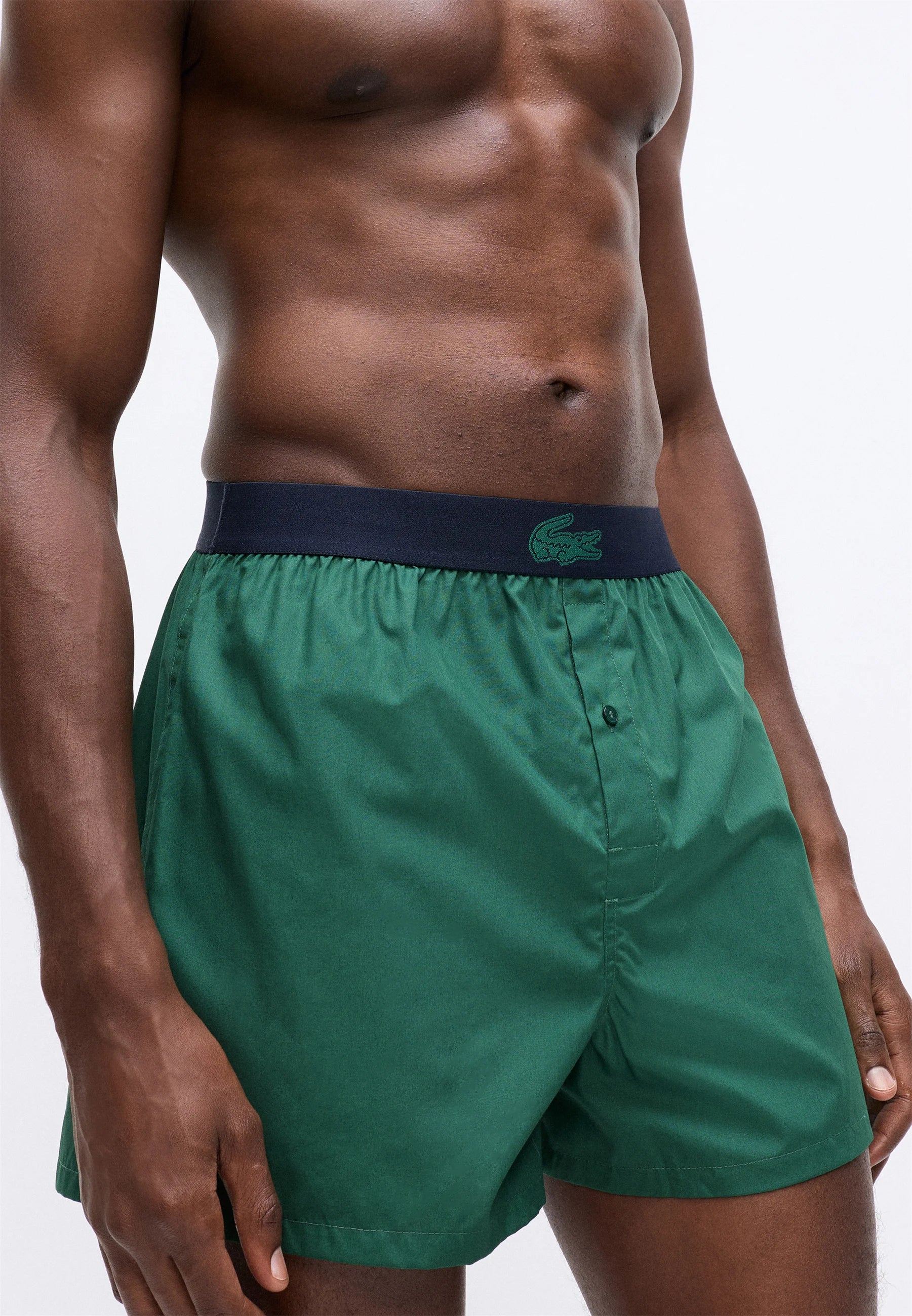 Boxer in cotone sciolto, confezione da 3 intimo Lacoste - Verde